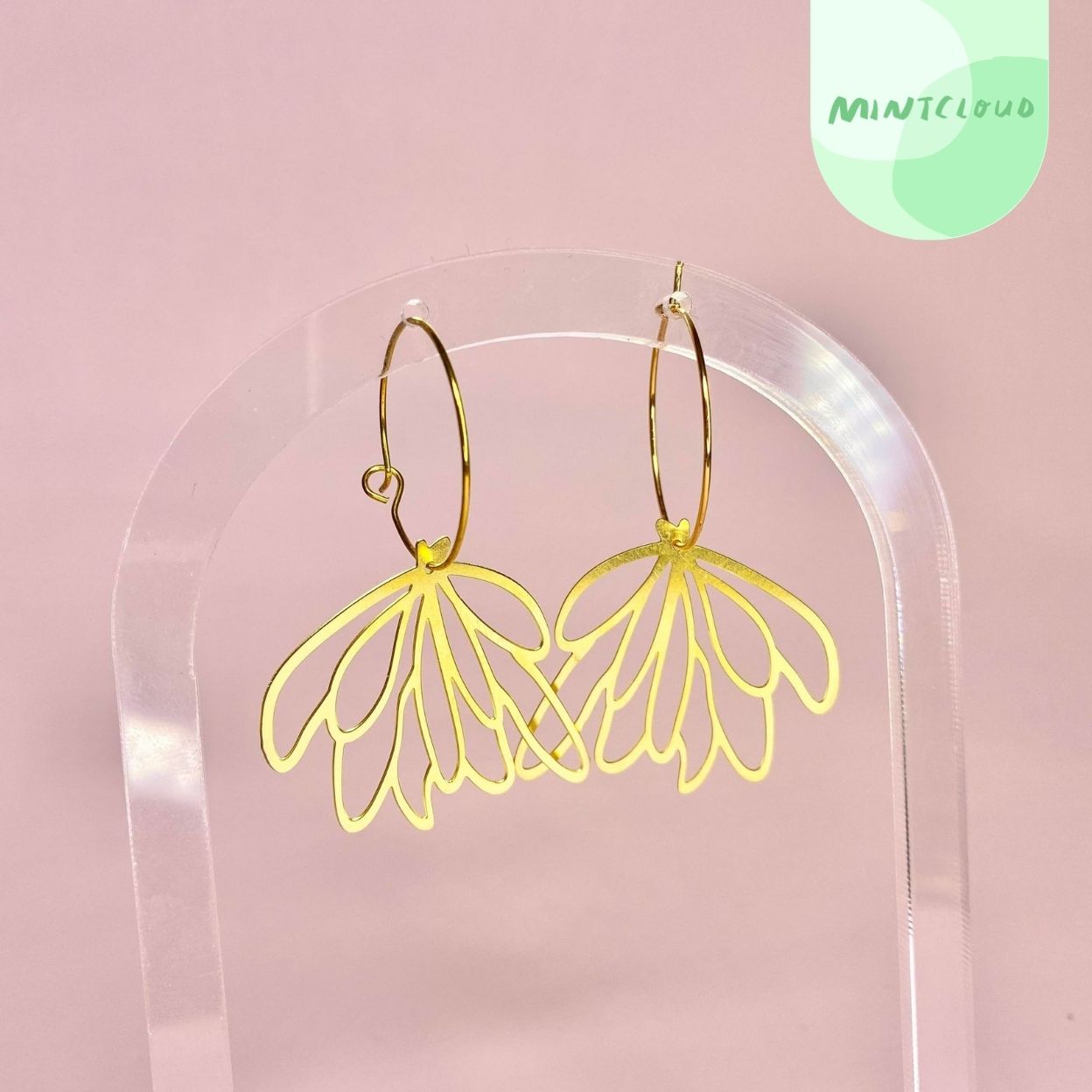 Brass Dangles - Simple Brass From Mintcloud Studio, an online jewellery store based in Adelaide South Australia