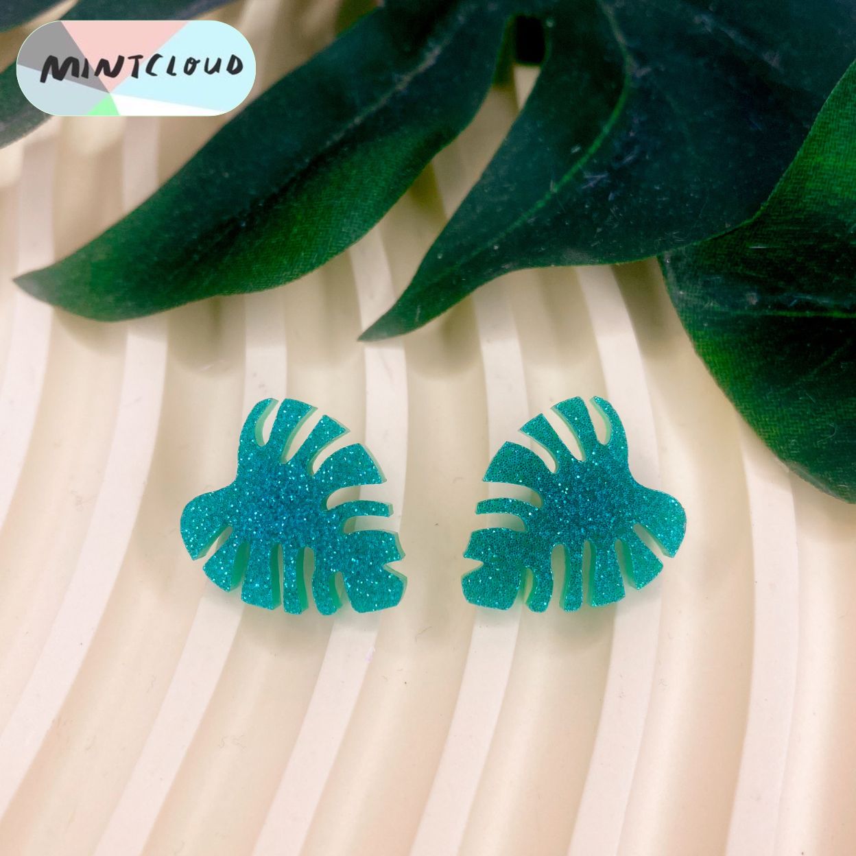 Monstera Studs - Various Colours