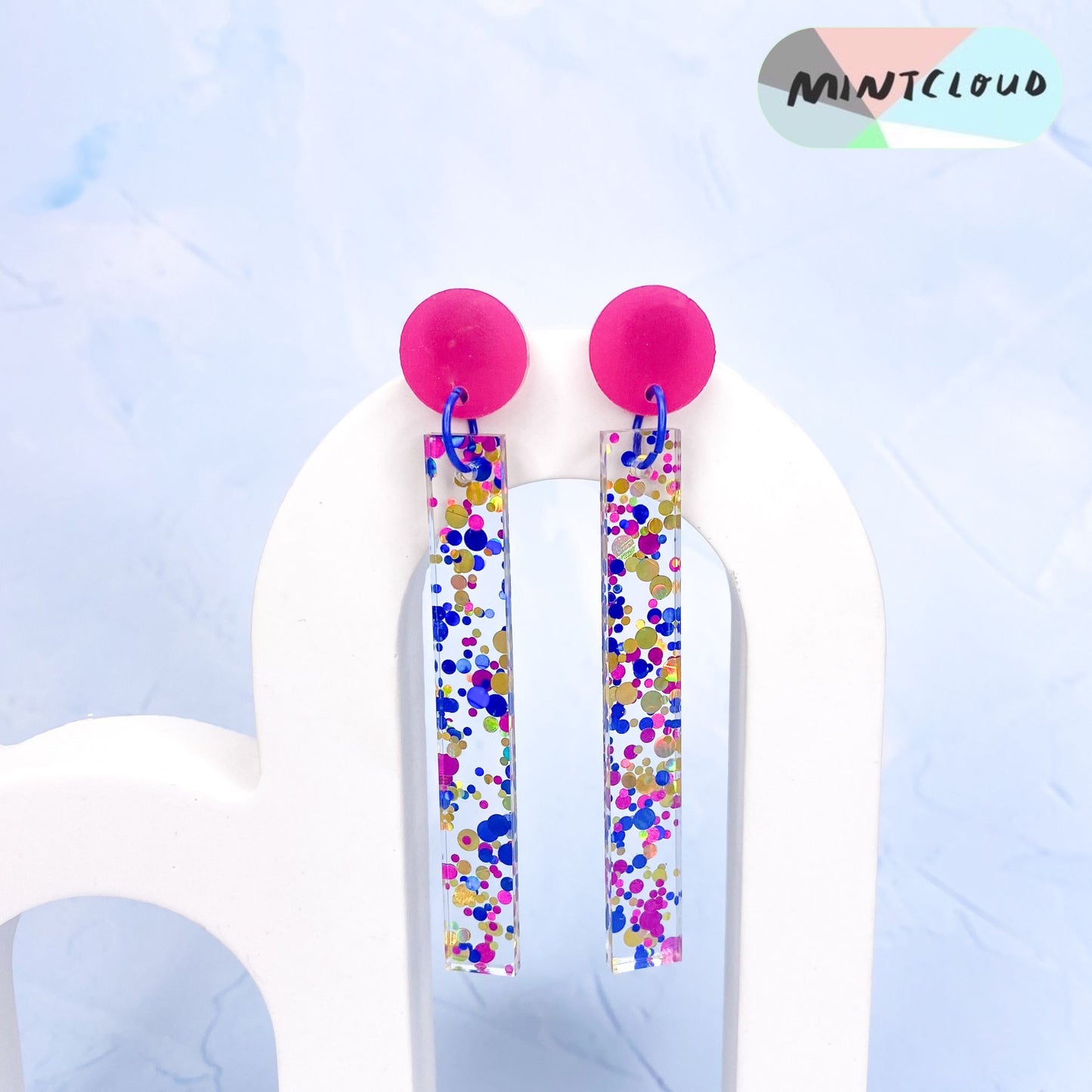 Confetti Sticks Dangles - Various Colours From Mintcloud Studio, an online jewellery store based in Adelaide South Australia