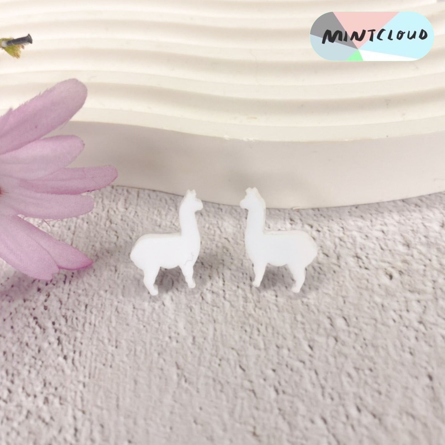 Alpaca Studs - Various Colours From Mintcloud Studio, an online jewellery store based in Adelaide South Australia