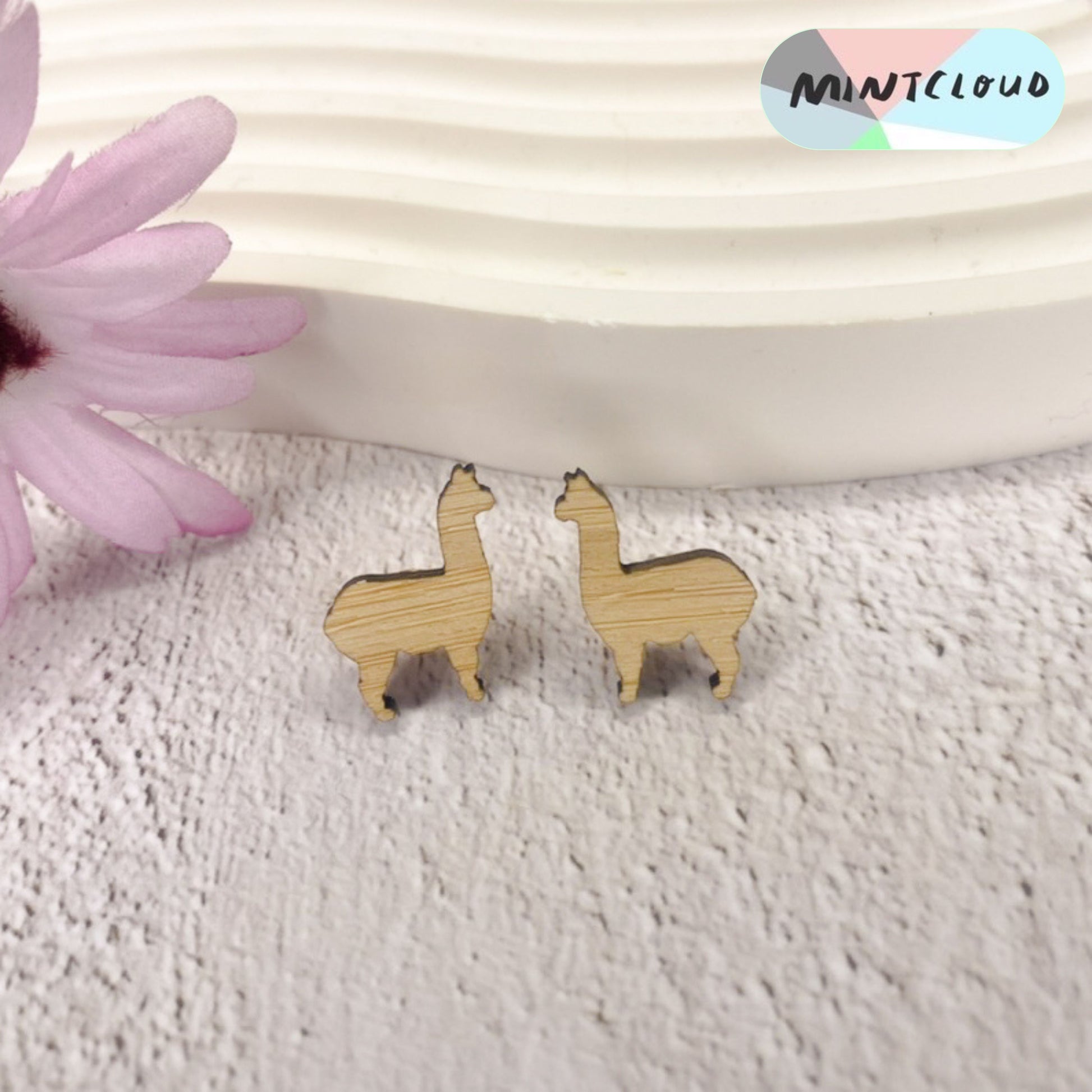 Alpaca Studs - Various Colours From Mintcloud Studio, an online jewellery store based in Adelaide South Australia