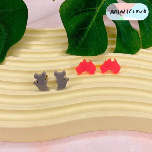 Australiana Studs - Various Designs From Mintcloud Studio, an online jewellery store based in Adelaide South Australia