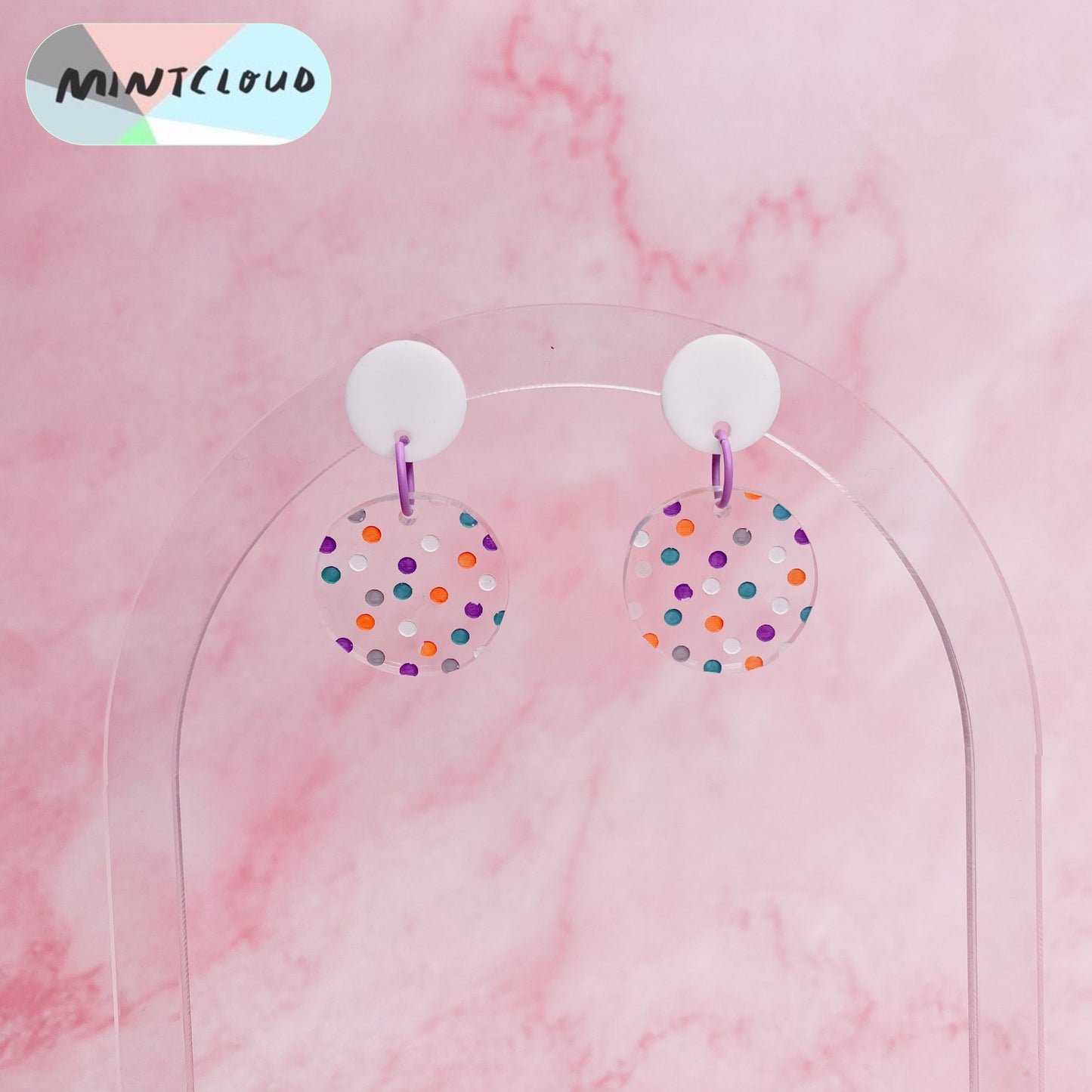 Mini Confetti Dot Dangles - Various Colours