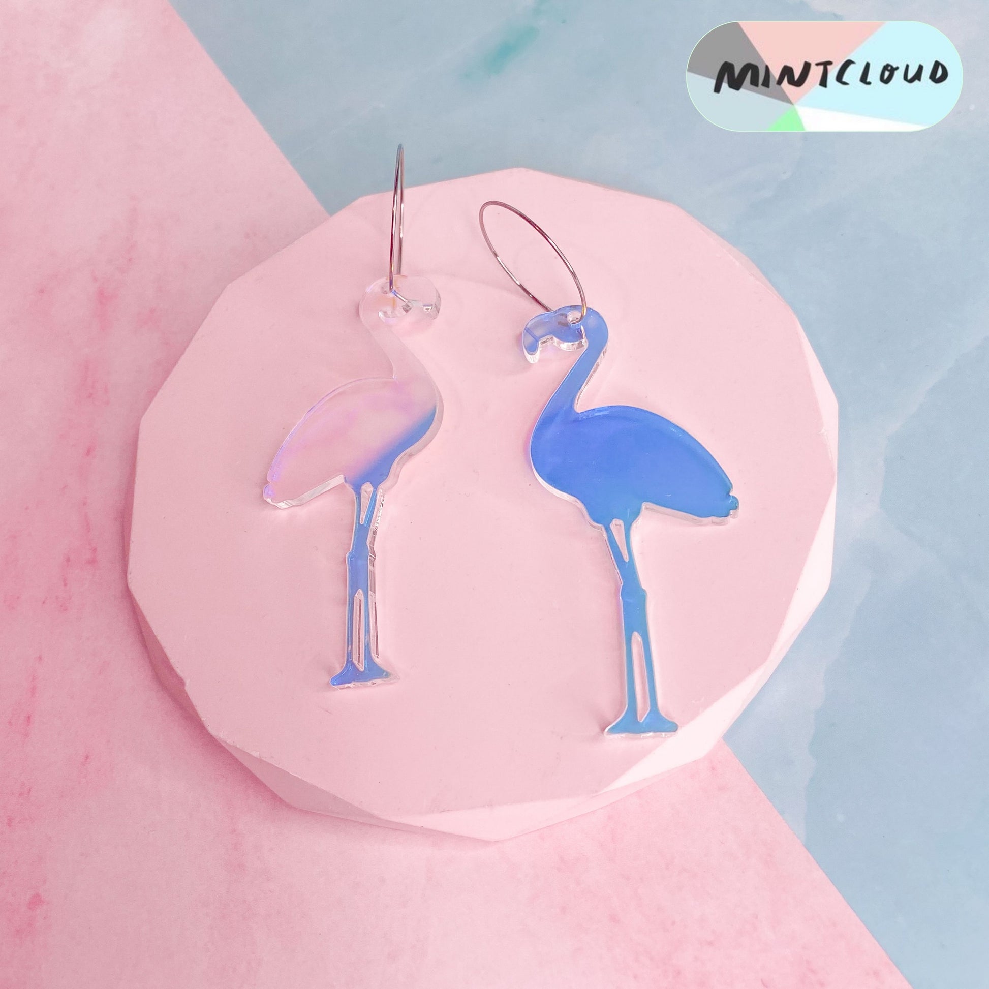 Flamingos Dangles - Various Colours From Mintcloud Studio, an online jewellery store based in Adelaide South Australia