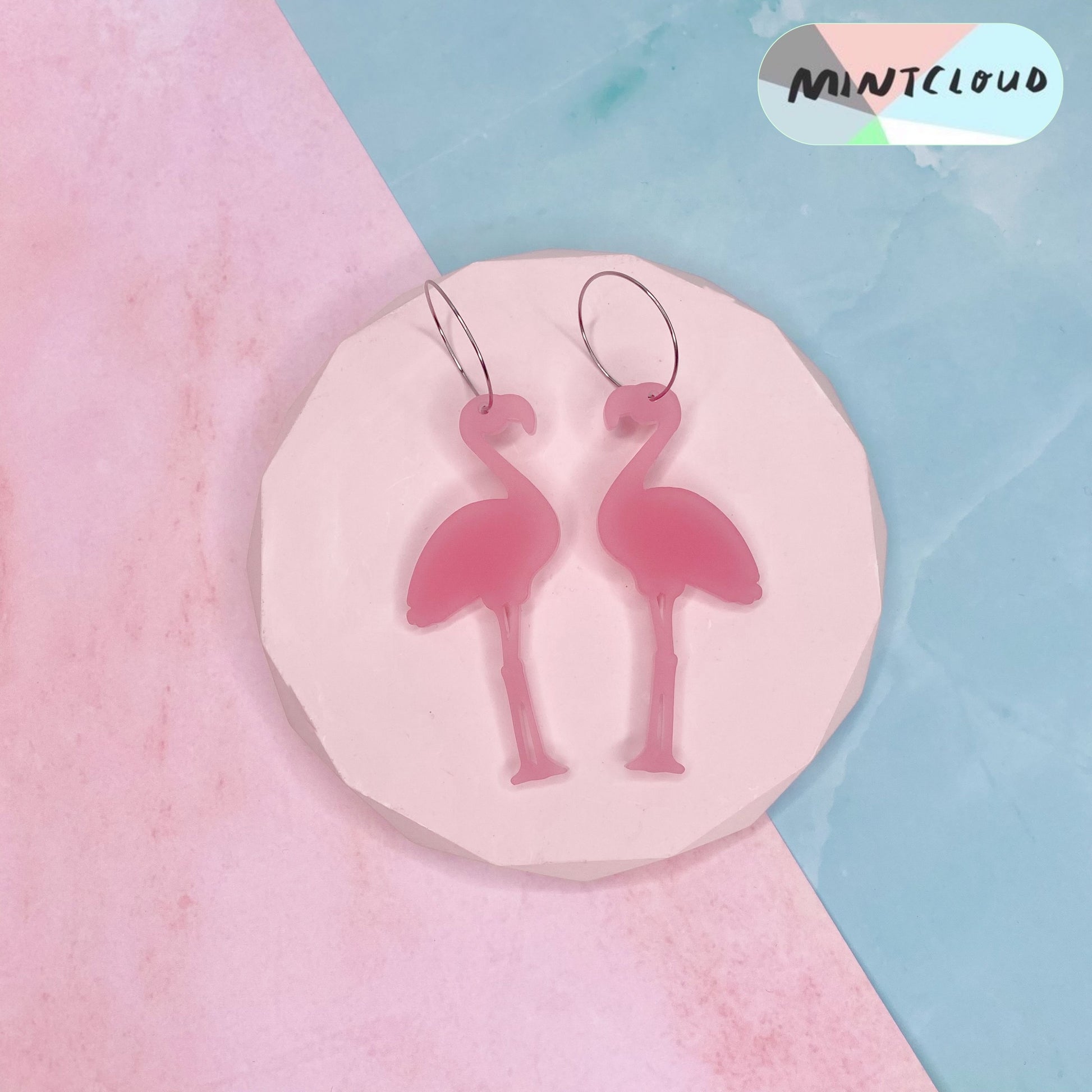 Flamingos Dangles - Various Colours From Mintcloud Studio, an online jewellery store based in Adelaide South Australia