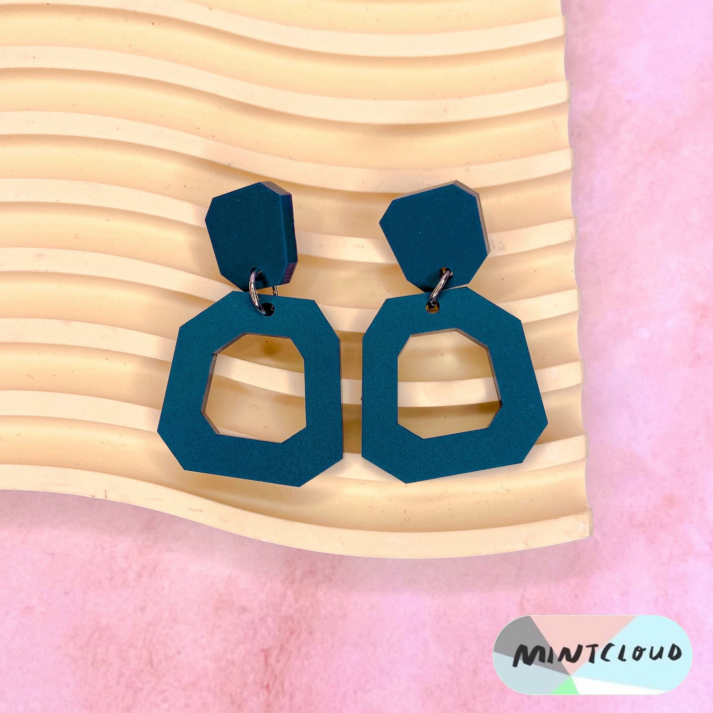 Square Hoops Dangles - Various Colours