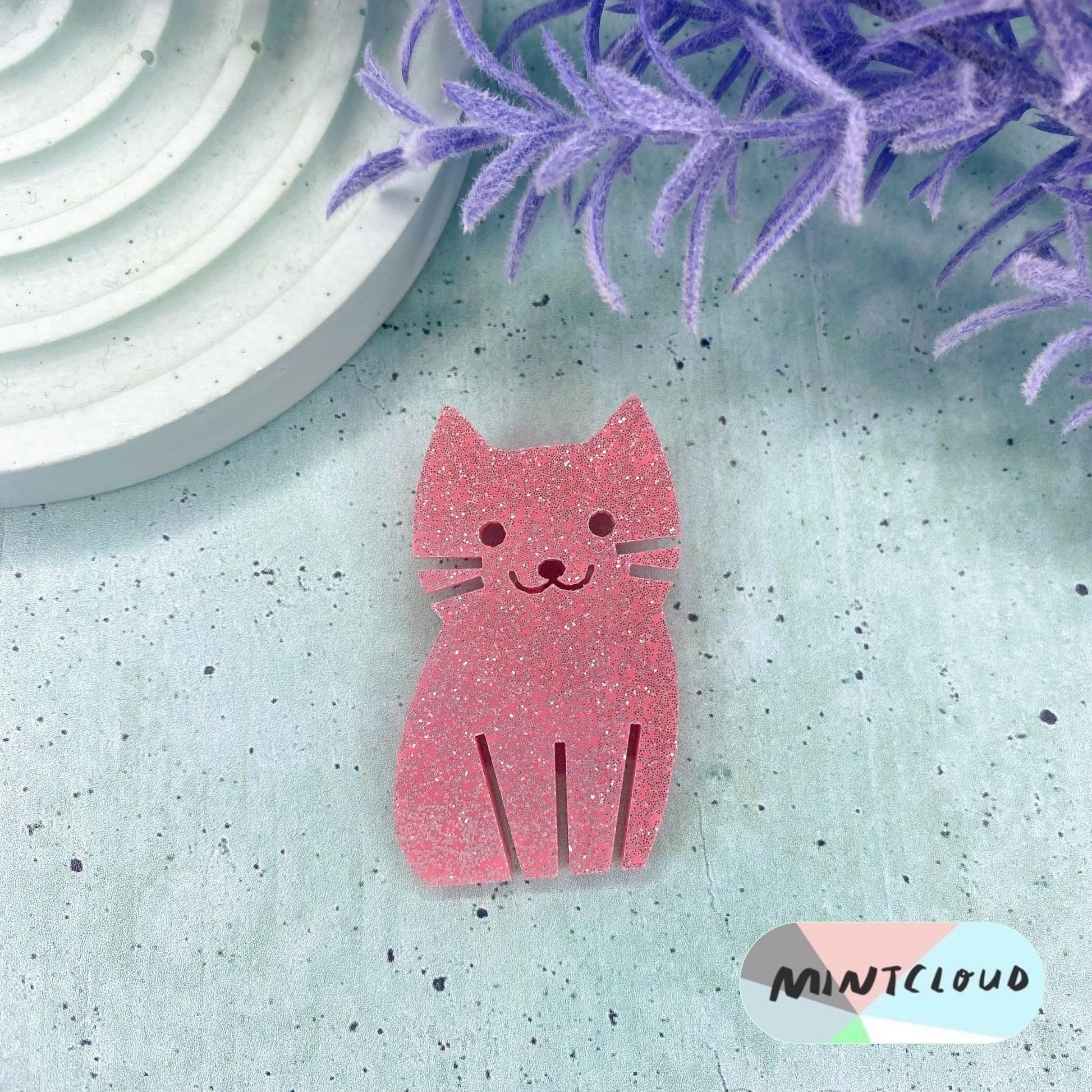 Kitty Cat Brooch - Various Colours From Mintcloud Studio, an online jewellery store based in Adelaide South Australia
