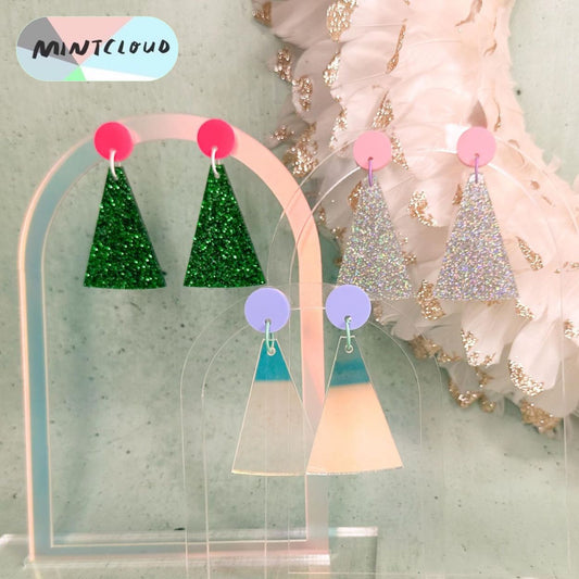 Christmas Earrings - Abstract Christmas Tree
