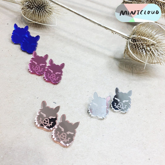 Alpaca Face Studs - Various Colours From Mintcloud Studio, an online jewellery store based in Adelaide South Australia