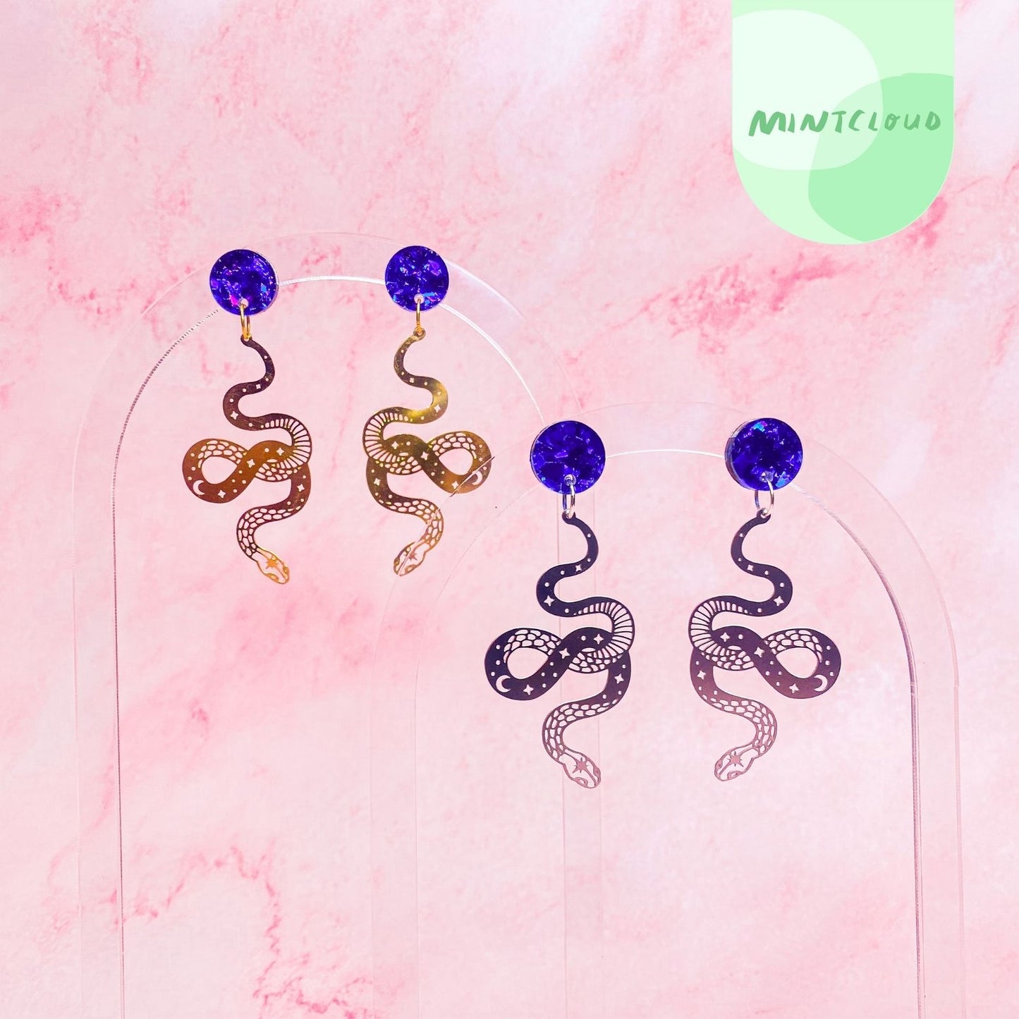 Brass Dangles - Mystic Serpent