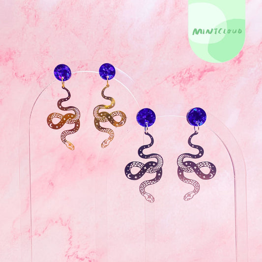 Brass Dangles - Mystic Serpent