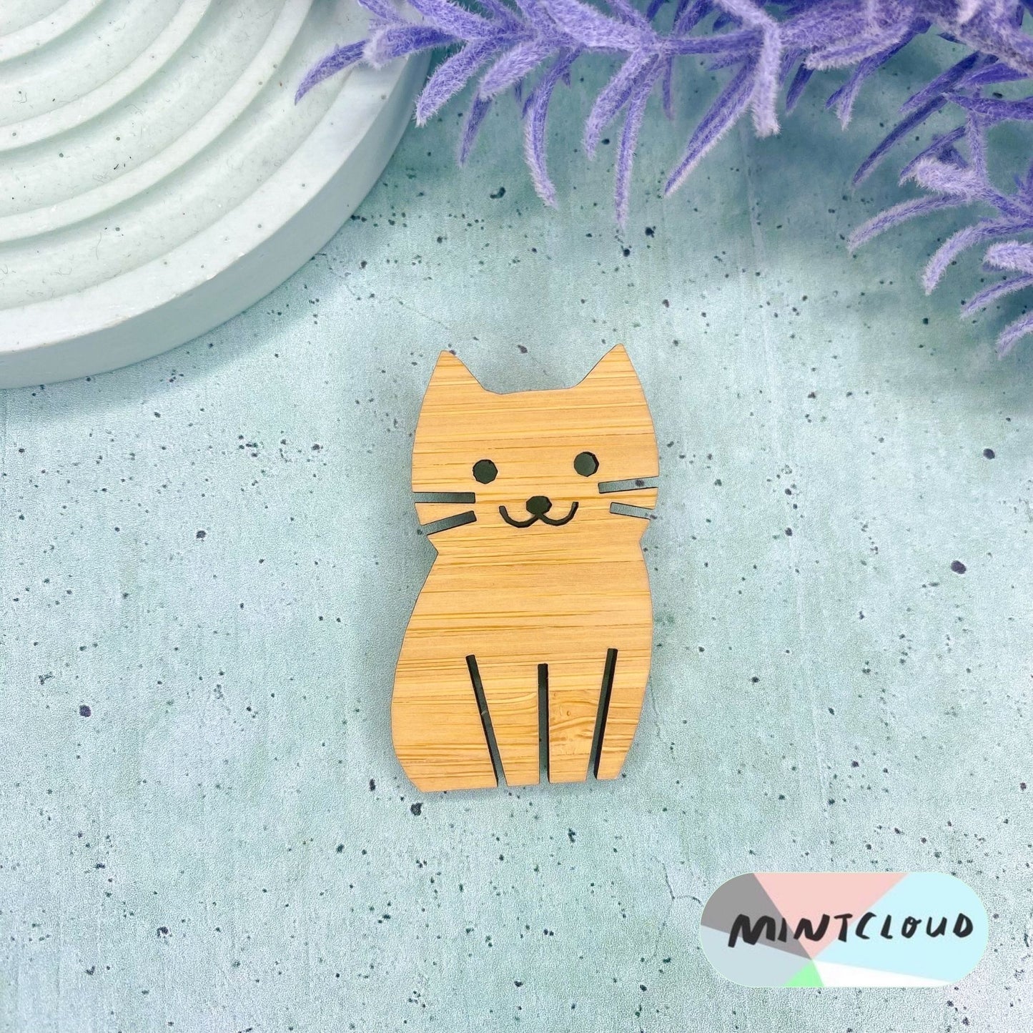 Kitty Cat Brooch - Various Colours From Mintcloud Studio, an online jewellery store based in Adelaide South Australia