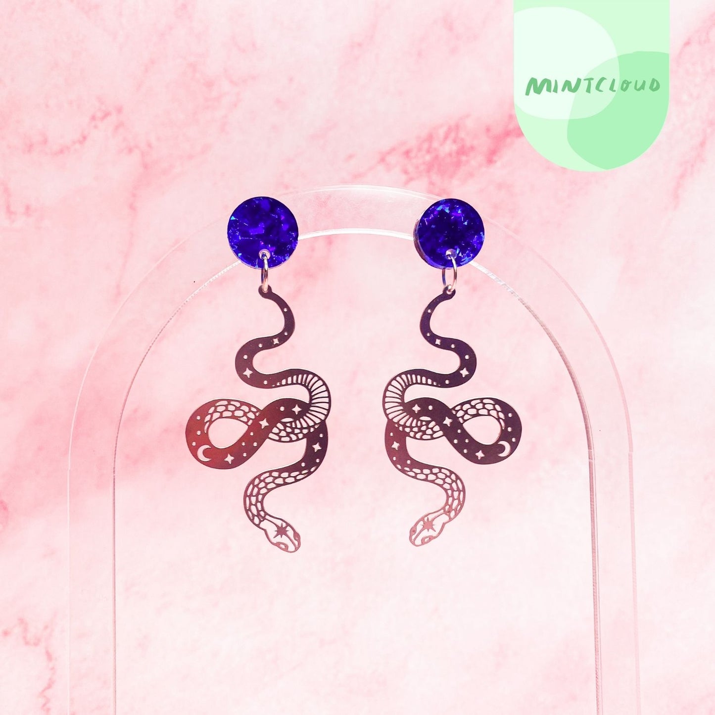 Brass Dangles - Mystic Serpent