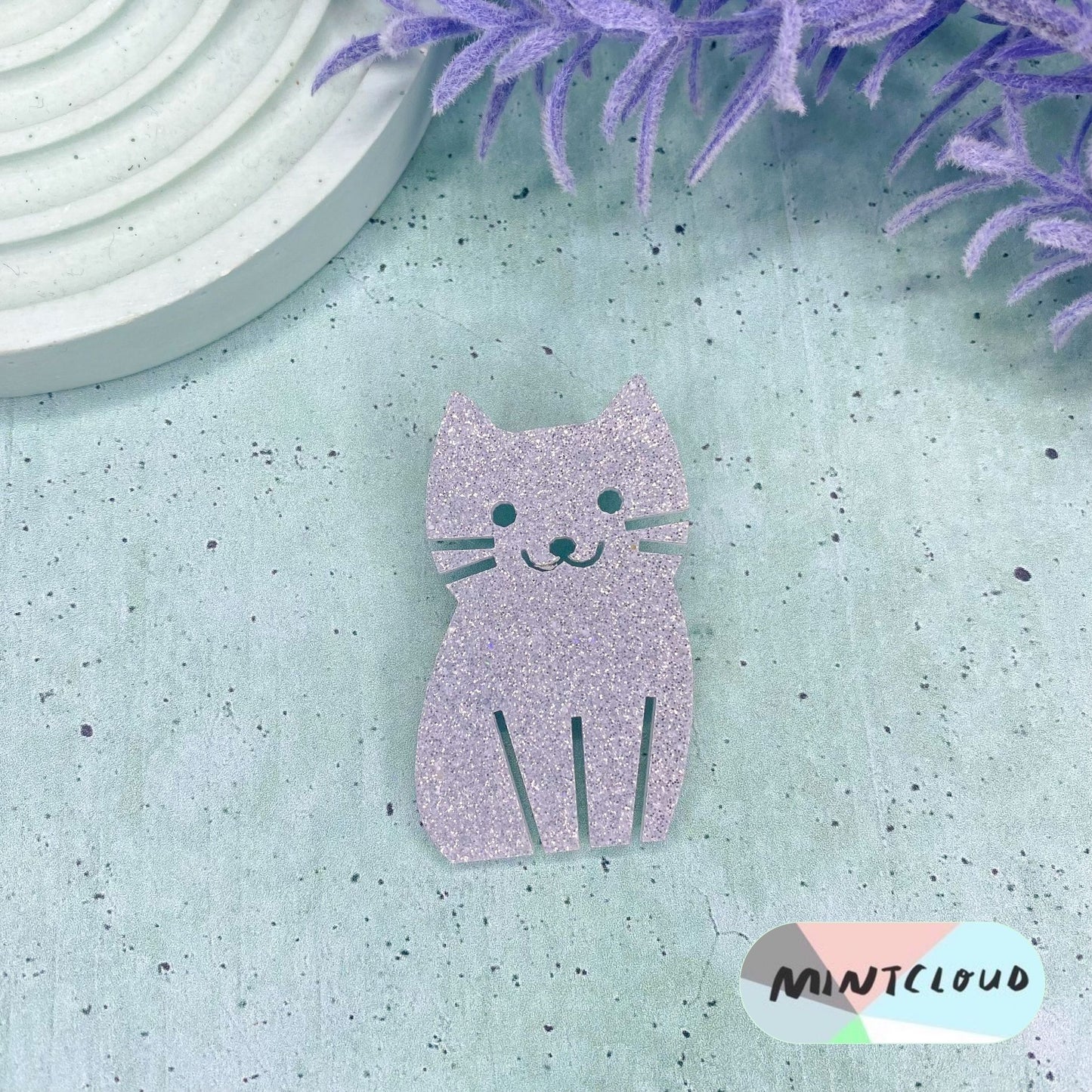 Kitty Cat Brooch - Various Colours From Mintcloud Studio, an online jewellery store based in Adelaide South Australia