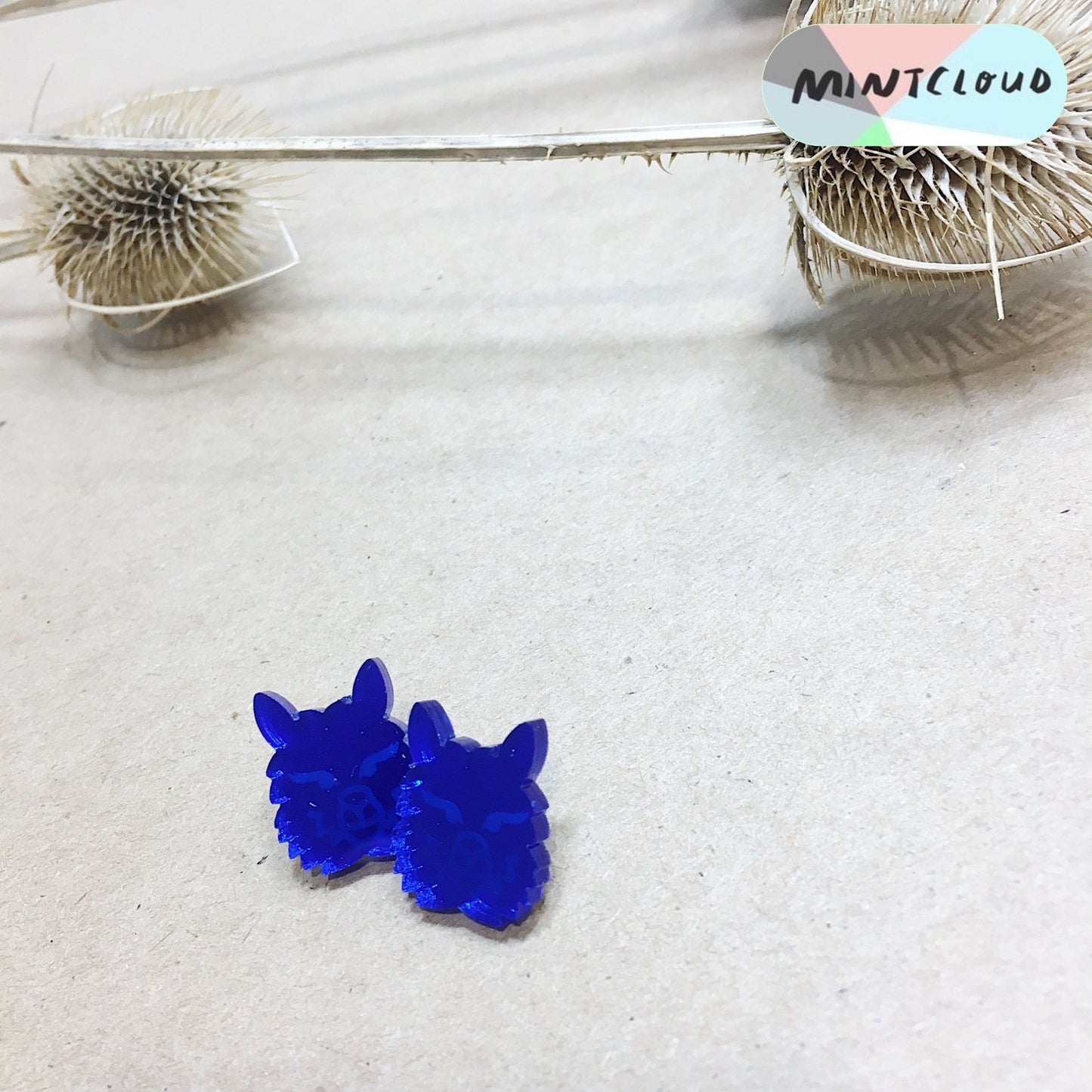Alpaca Face Studs - Various Colours From Mintcloud Studio, an online jewellery store based in Adelaide South Australia