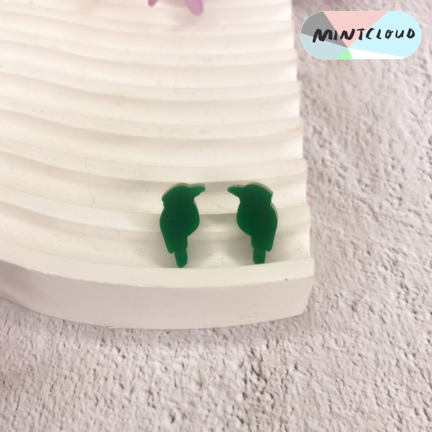 Kookaburra Studs - Various Colours From Mintcloud Studio, an online jewellery store based in Adelaide South Australia