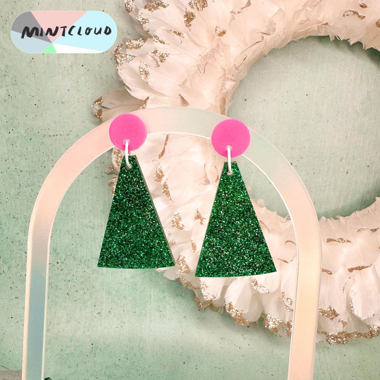 Christmas Earrings - Abstract Christmas Tree