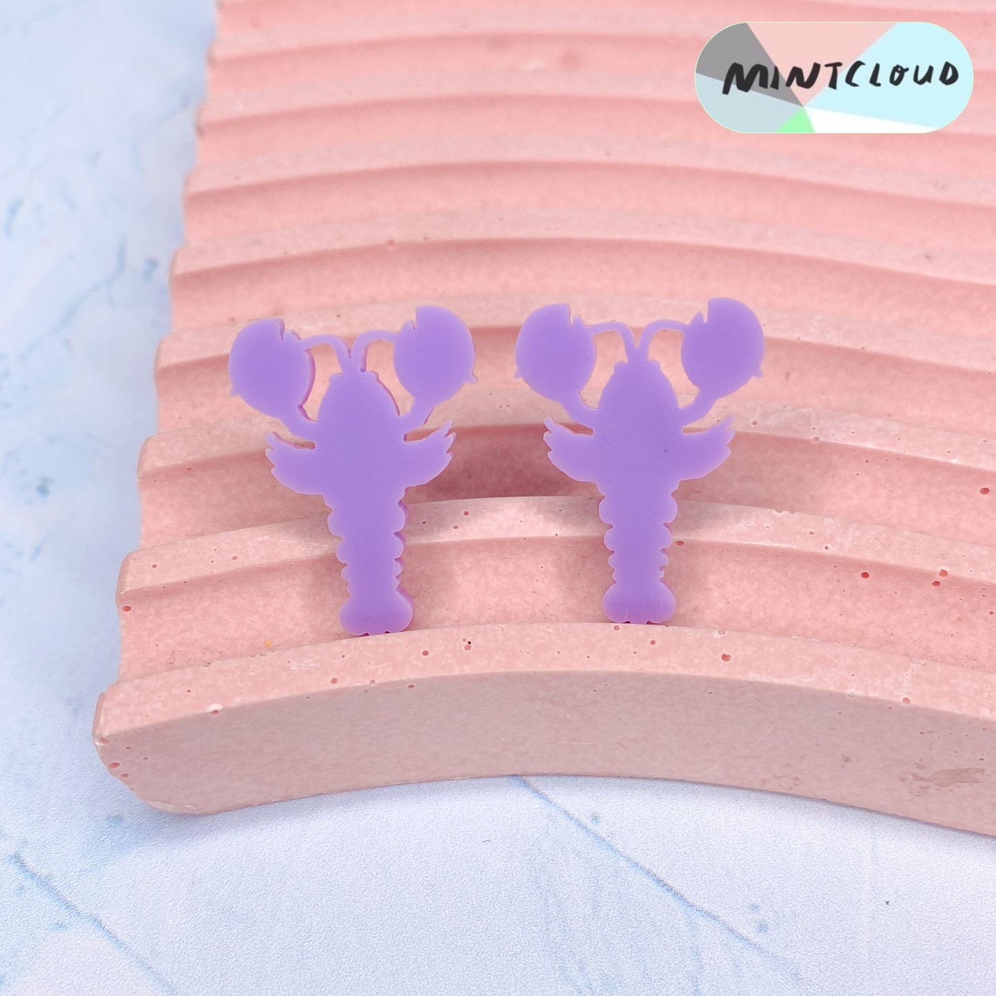 Lobsters Studs - Various Colours From Mintcloud Studio, an online jewellery store based in Adelaide South Australia