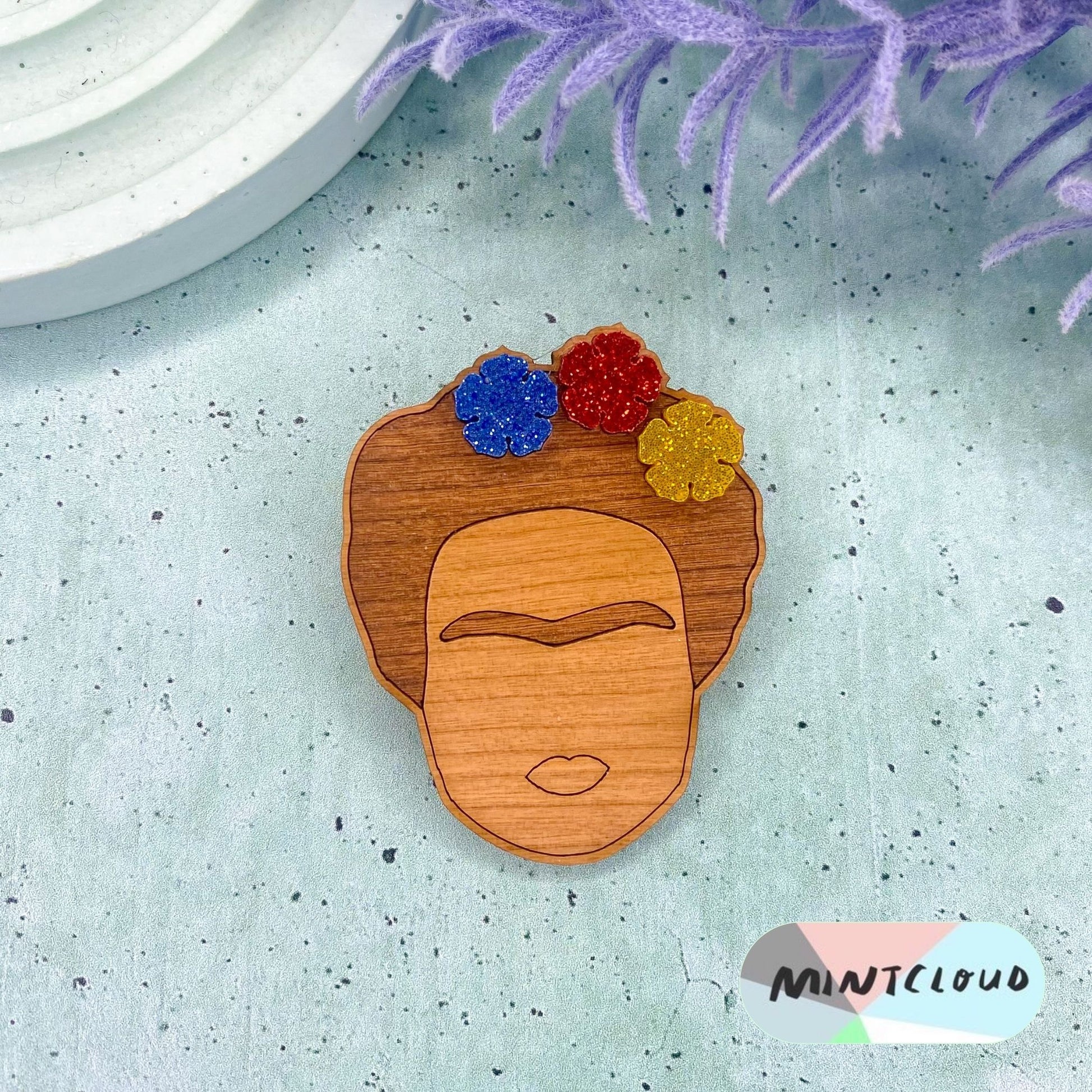 Frida Brooch - Various Colours From Mintcloud Studio, an online jewellery store based in Adelaide South Australia