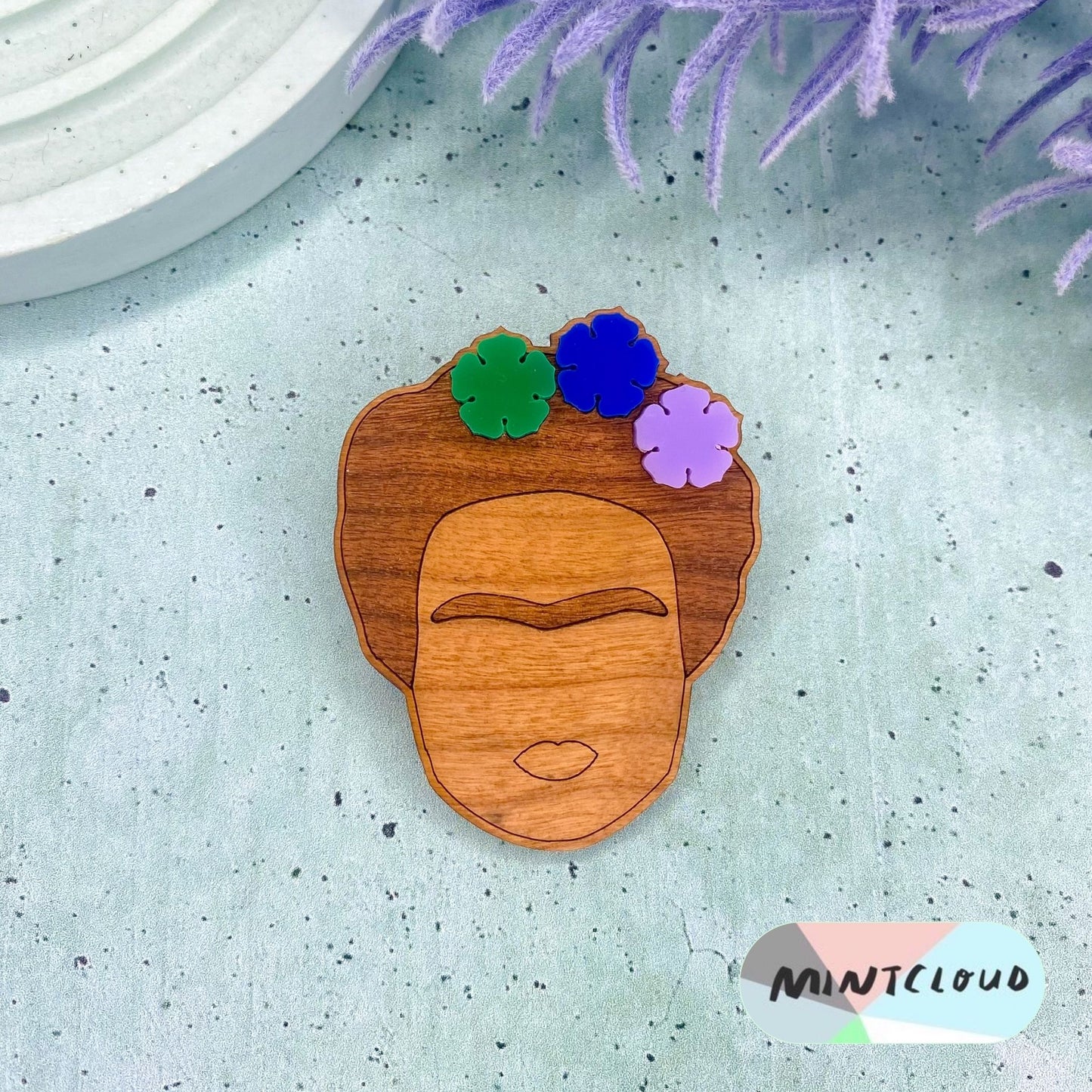 Frida Brooch - Various Colours From Mintcloud Studio, an online jewellery store based in Adelaide South Australia