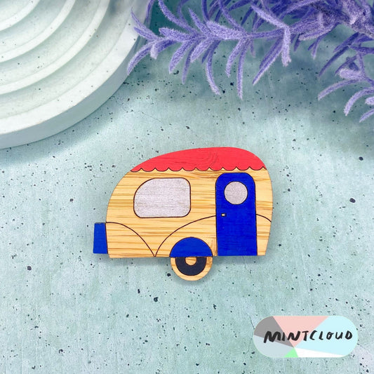 Vintage Caravan Brooch