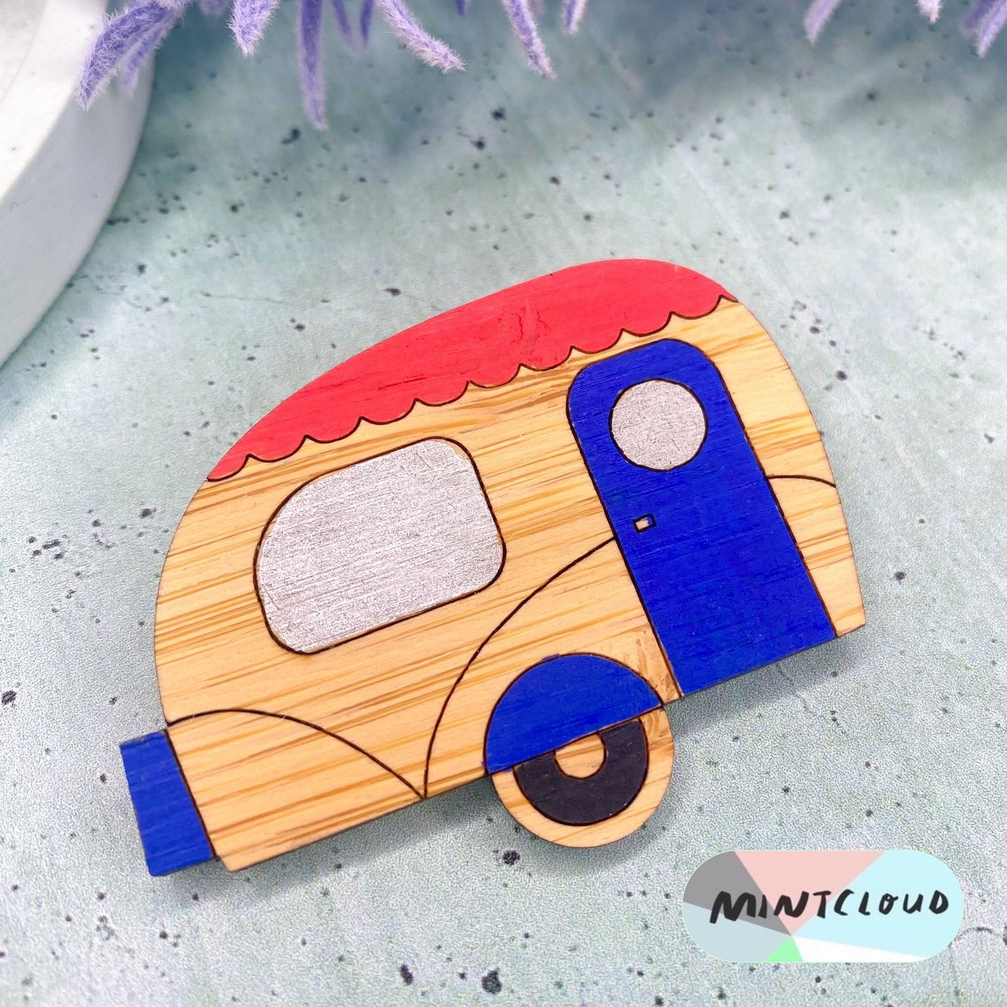 Vintage Caravan Brooch