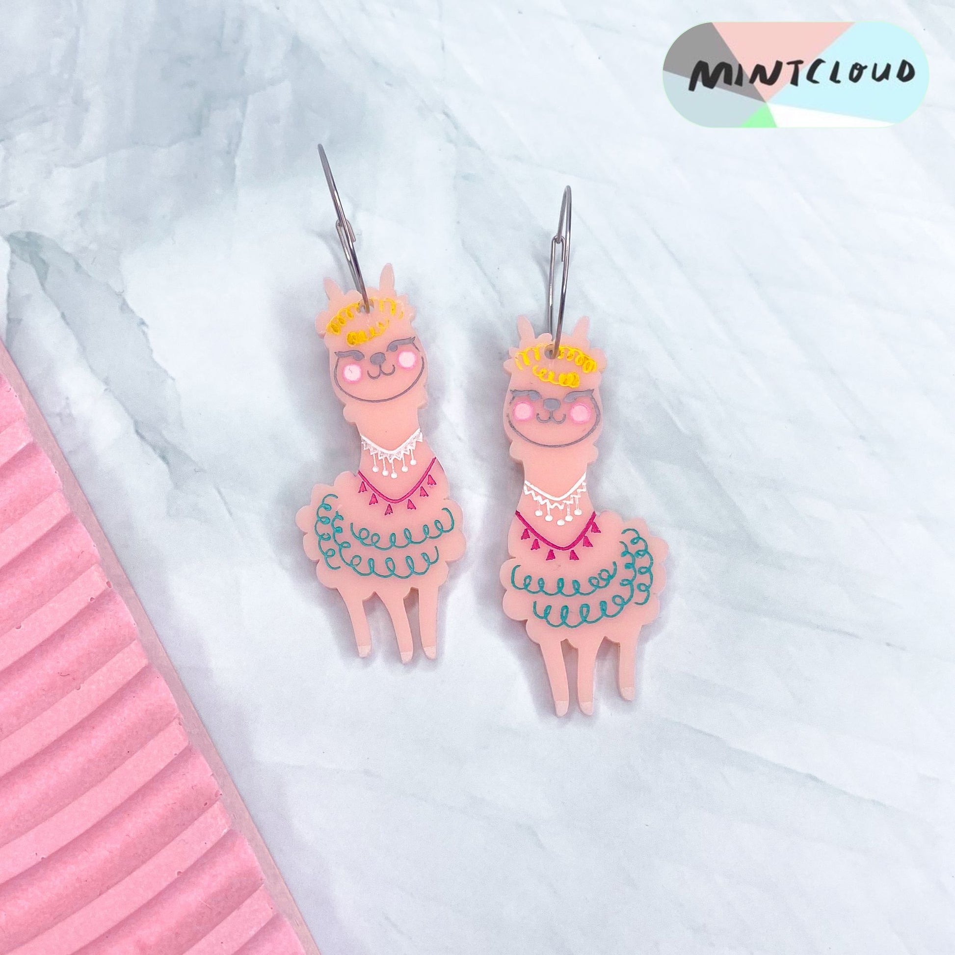 Festive Hand Painted Alpaca Dangles - Various Colours From Mintcloud Studio, an online jewellery store based in Adelaide South Australia