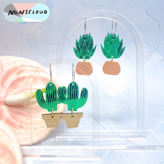 Potted Cacti Dangles - Various Designs