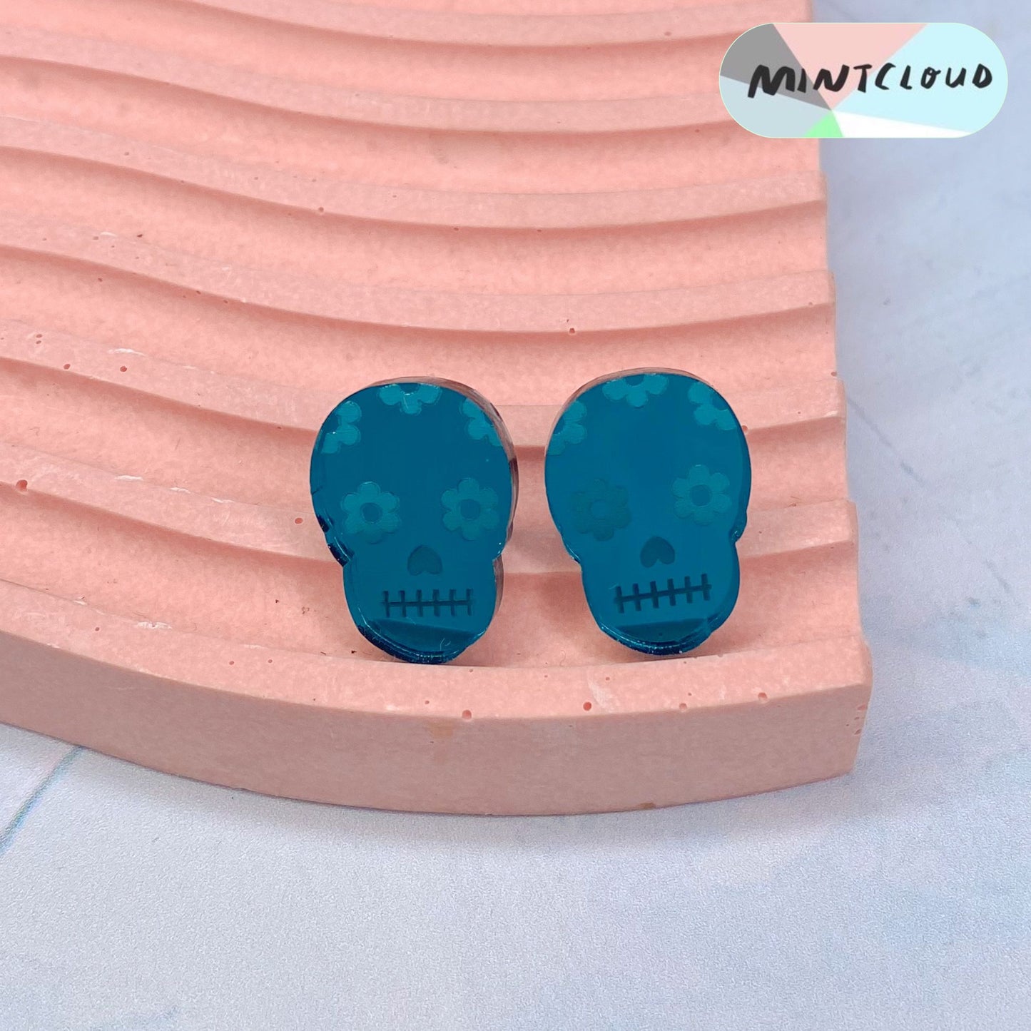 Sugar Skull Studs - Various Colours