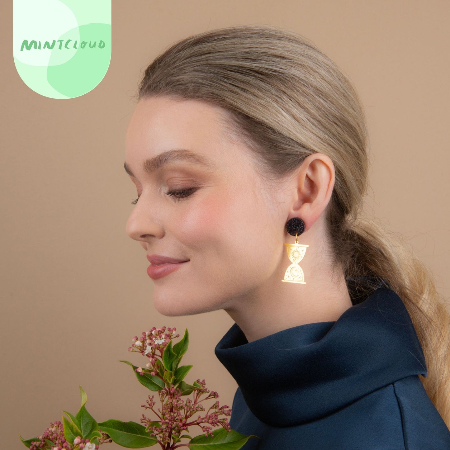 Brass Dangles - Mystic Hourglass From Mintcloud Studio, an online jewellery store based in Adelaide South Australia