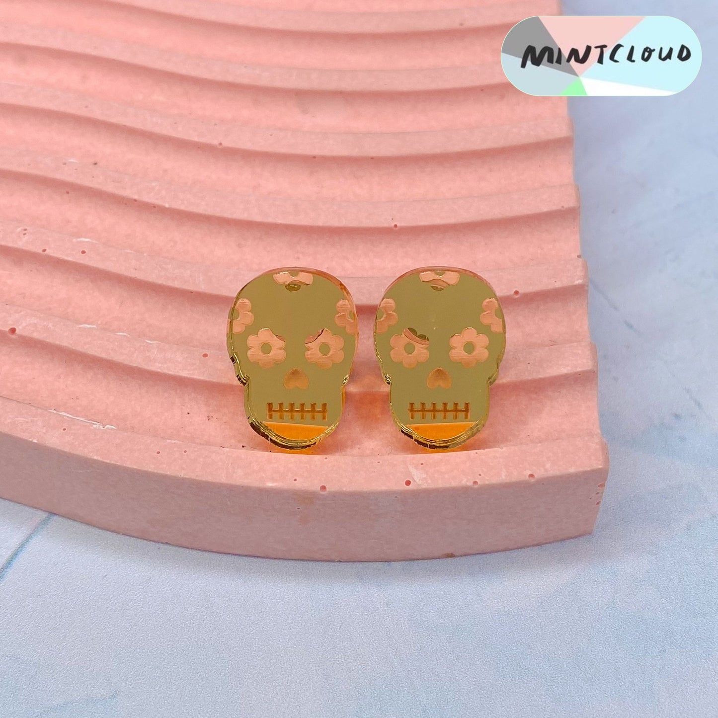 Sugar Skull Studs - Various Colours
