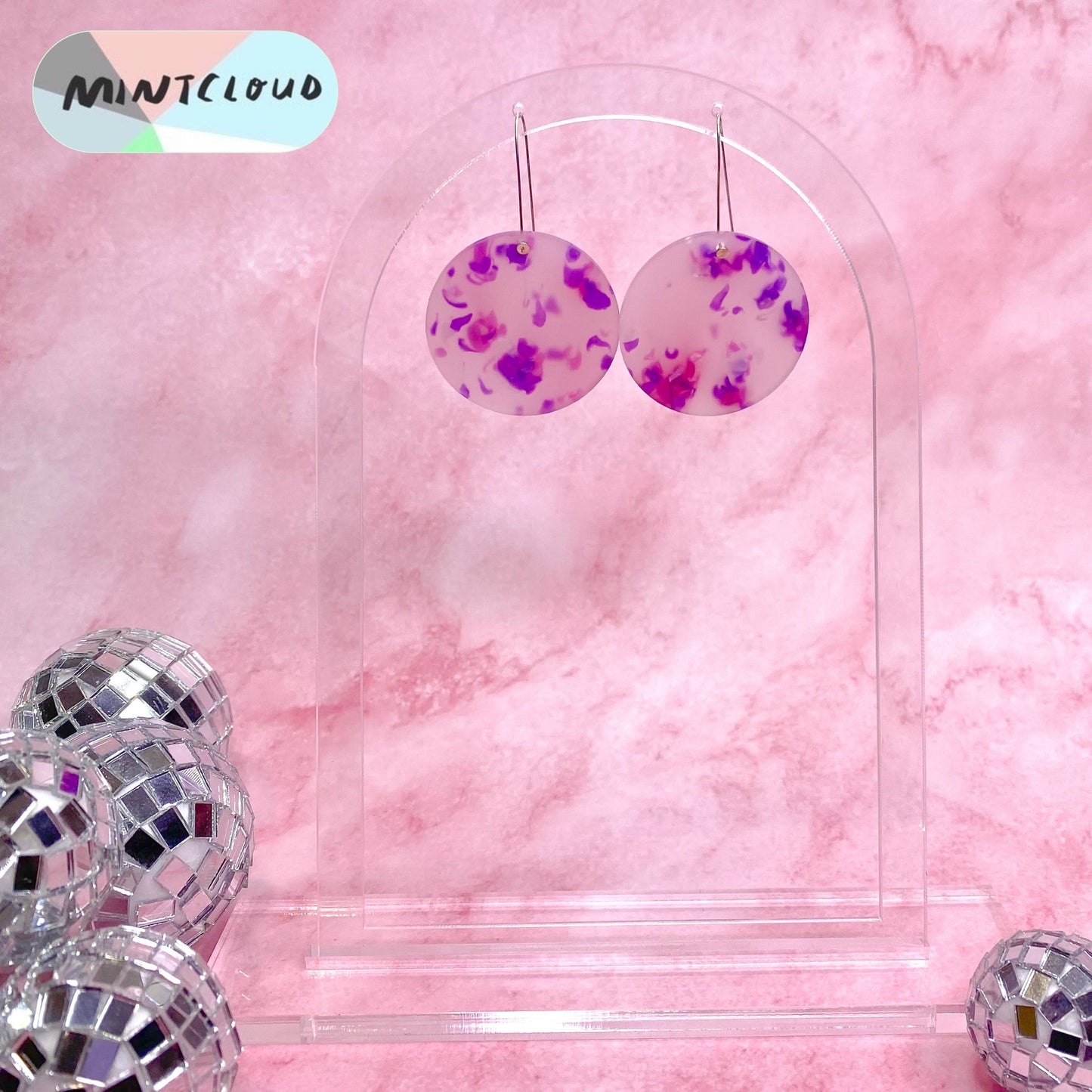 Disco Dot Dangles - Various Colours From Mintcloud Studio, an online jewellery store based in Adelaide South Australia