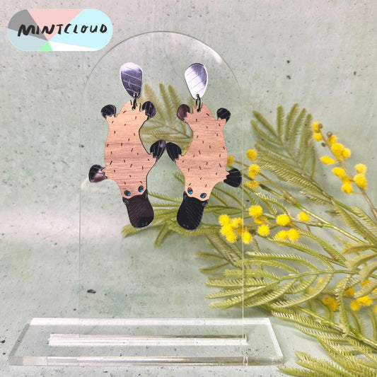 Mintcloud x Little Harlequin Studio Collaboration - Percy The Platypus Dangles