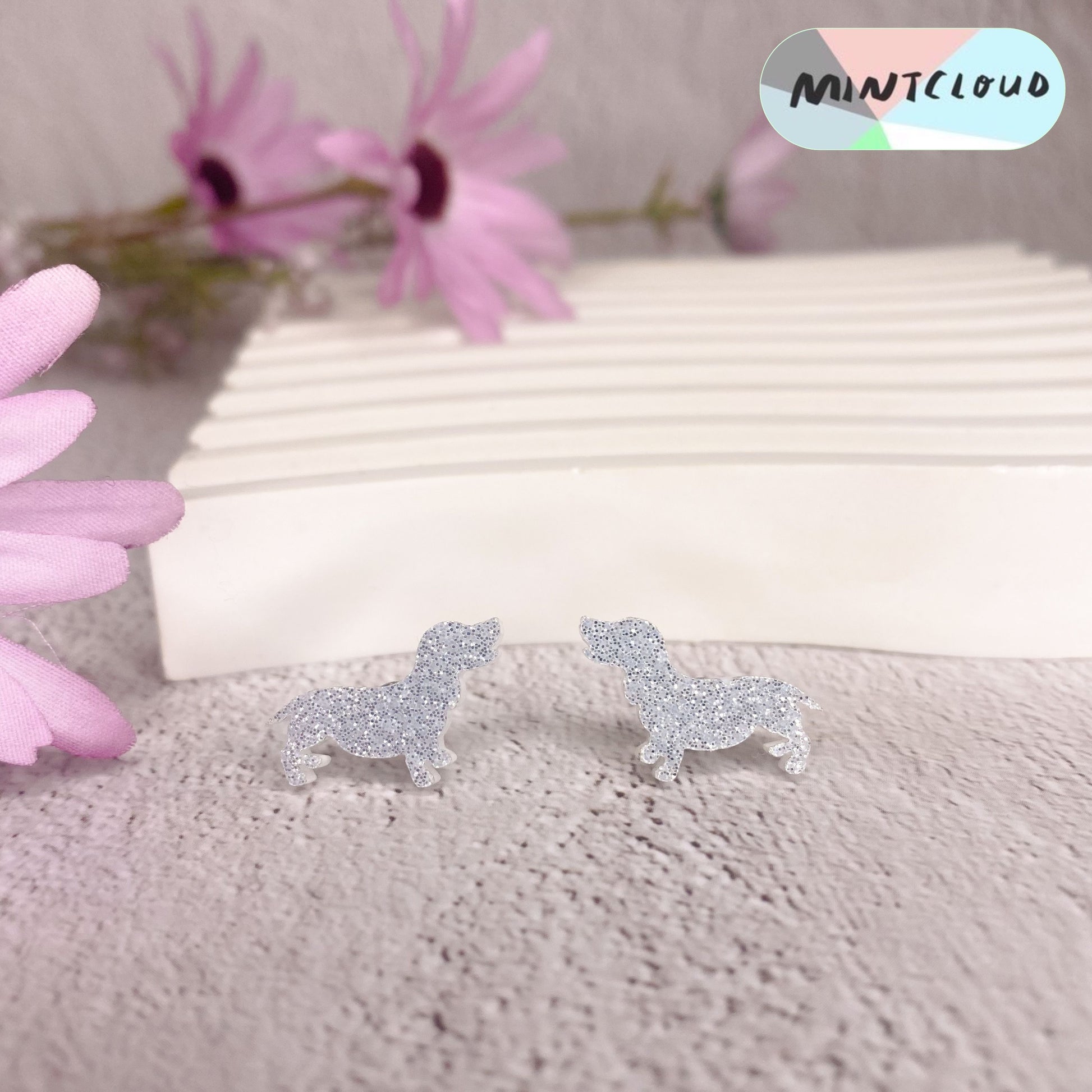 Dachshund Studs - Various Colours From Mintcloud Studio, an online jewellery store based in Adelaide South Australia