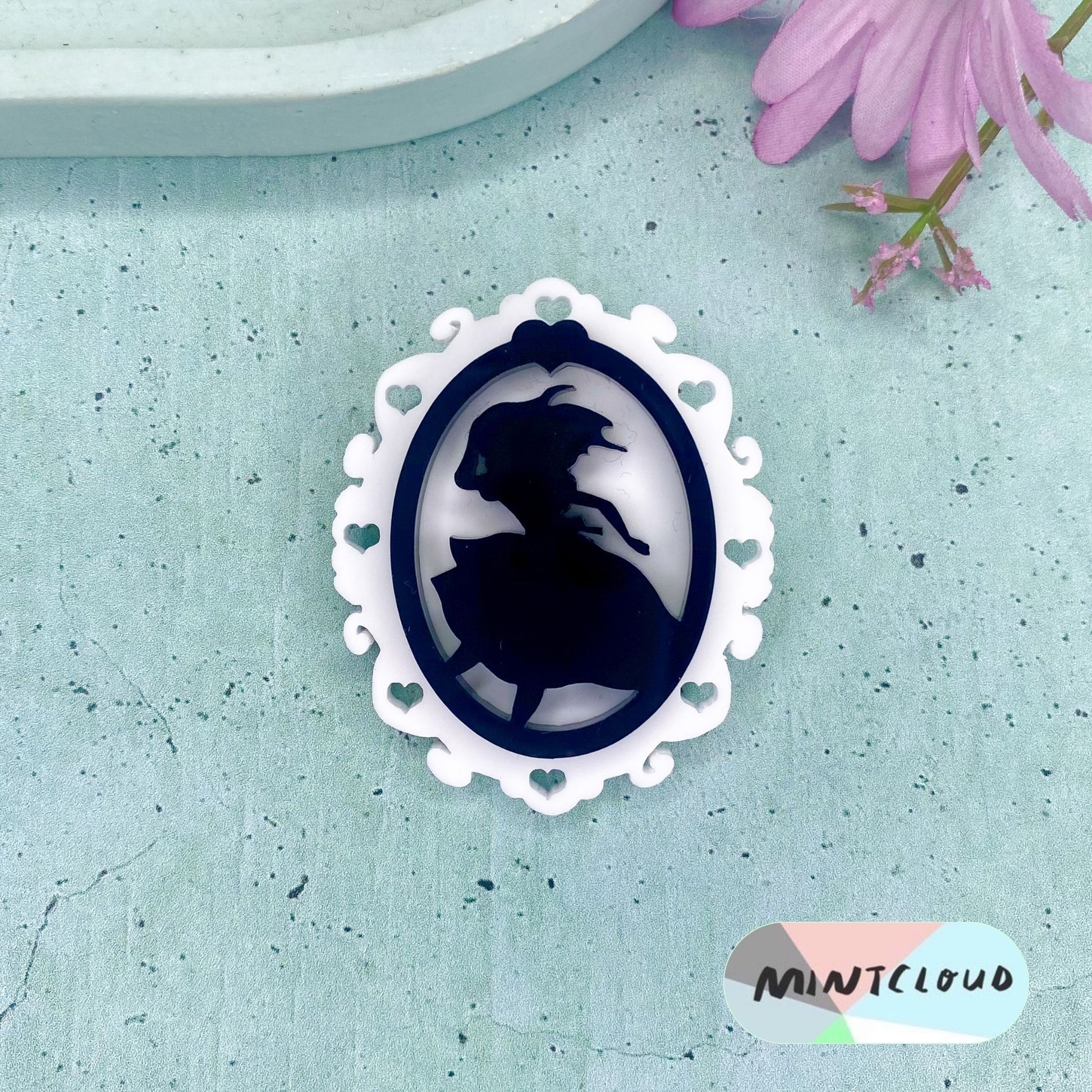 Alice in Wonderland Cameo Brooch - Various Designs From Mintcloud Studio, an online jewellery store based in Adelaide South Australia