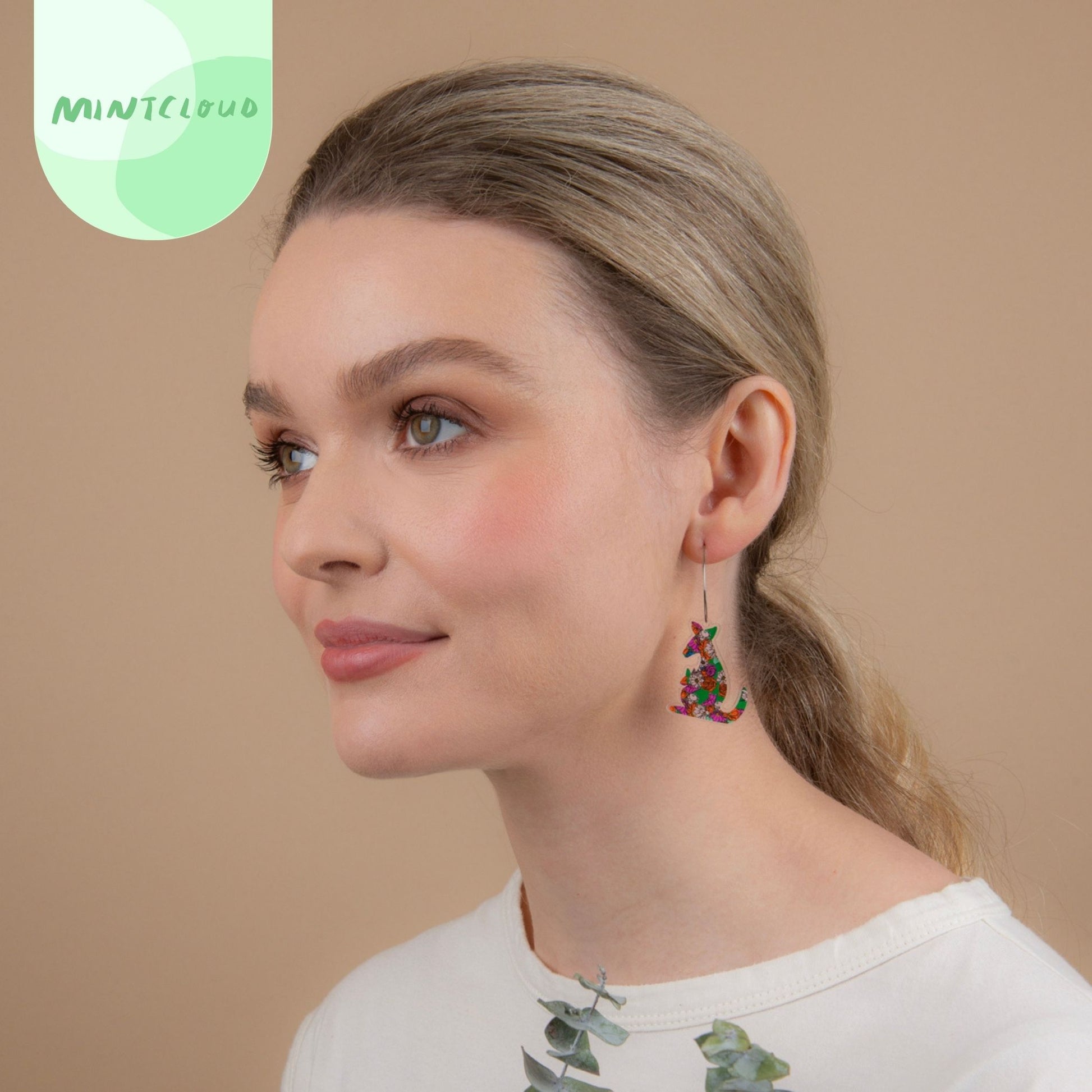 Floral Printed Aussie Animals Dangles - Various Designs From Mintcloud Studio, an online jewellery store based in Adelaide South Australia