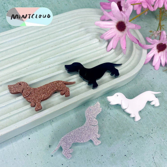 Dachshund Brooch - Various Colours From Mintcloud Studio, an online jewellery store based in Adelaide South Australia