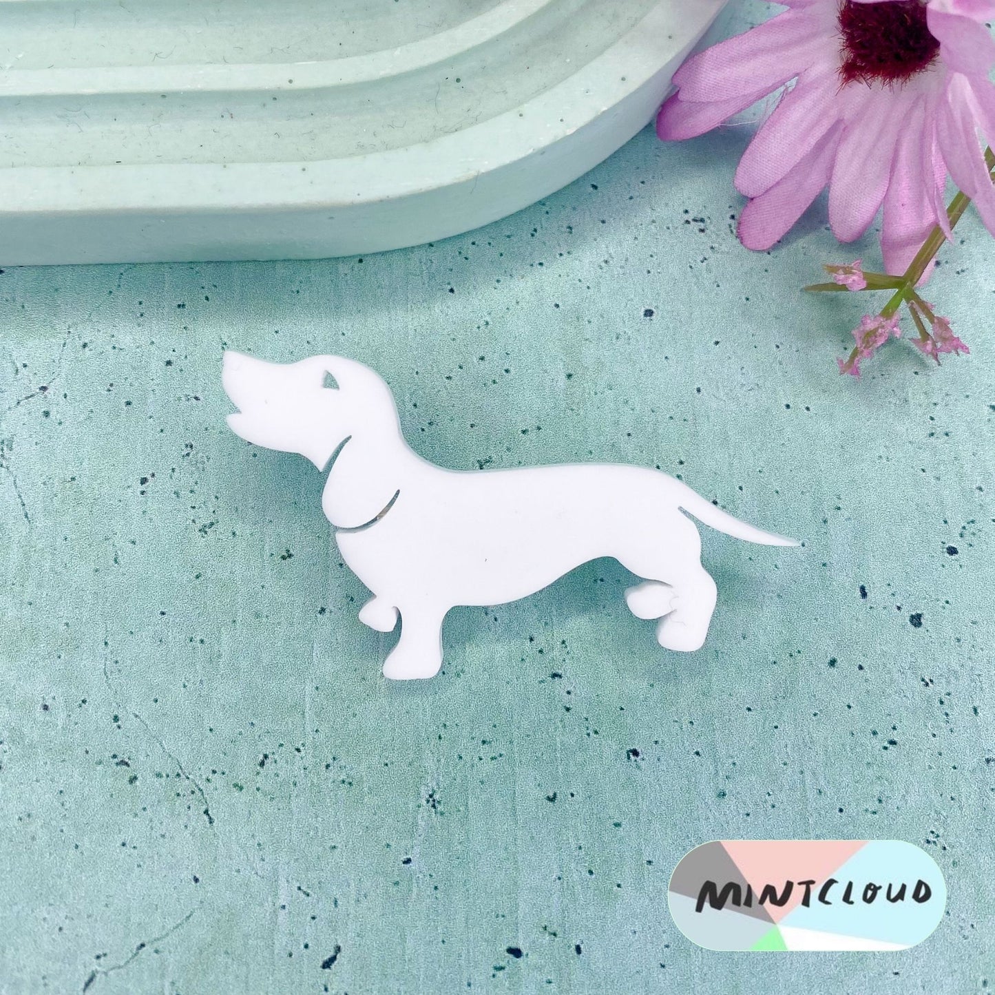Dachshund Brooch - Various Colours From Mintcloud Studio, an online jewellery store based in Adelaide South Australia