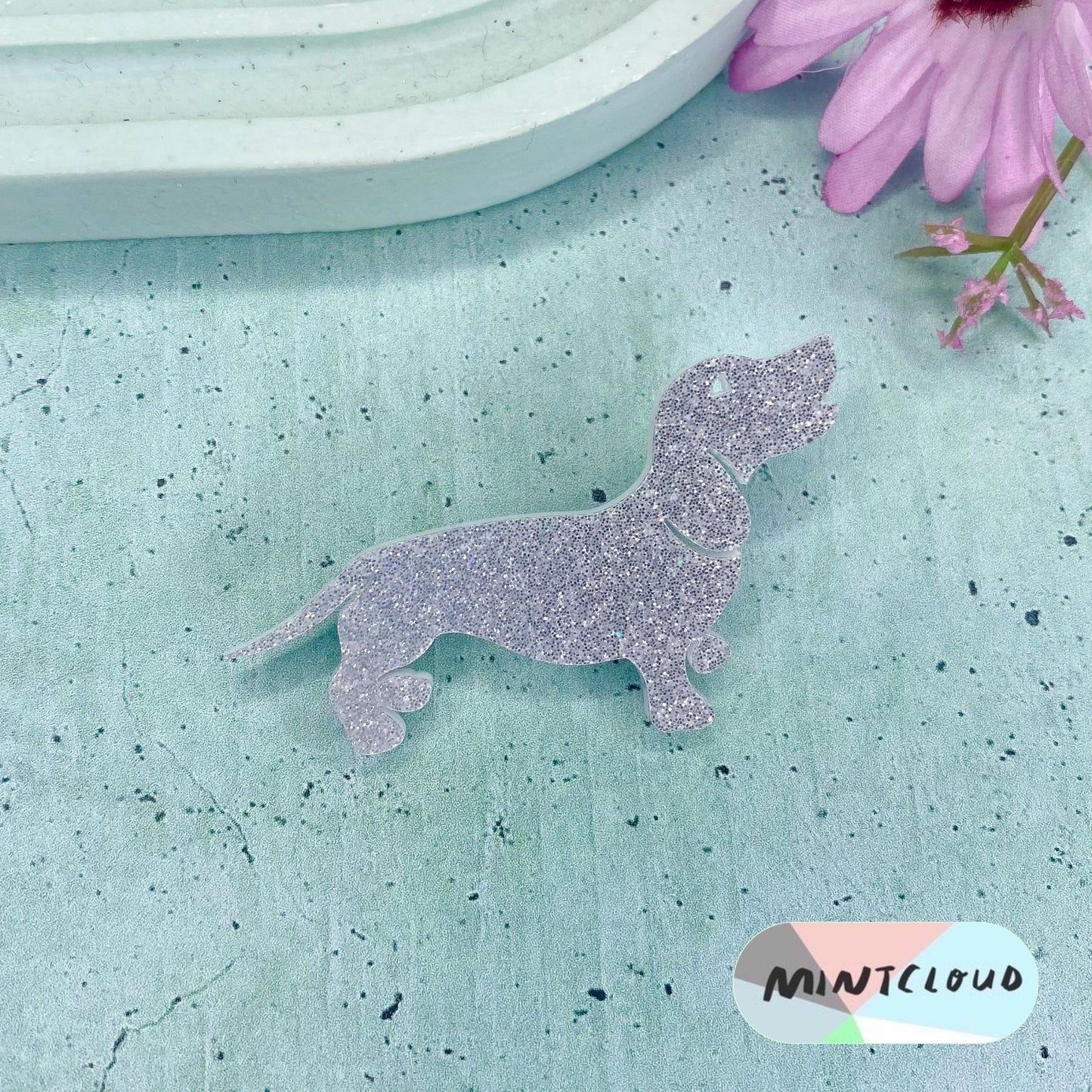 Dachshund Brooch - Various Colours From Mintcloud Studio, an online jewellery store based in Adelaide South Australia