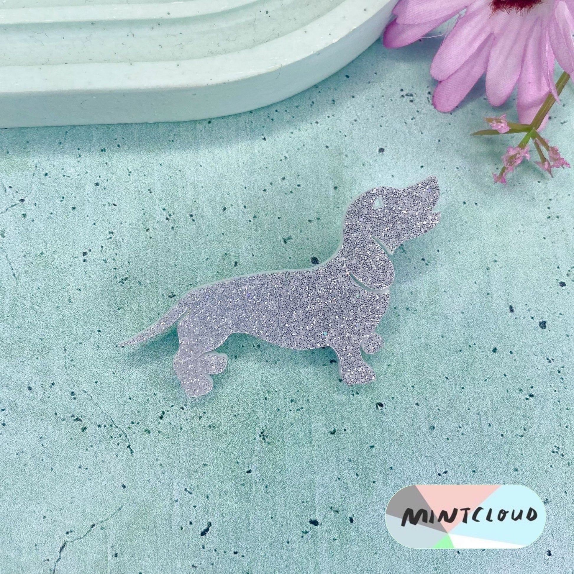 Dachshund Brooch - Various Colours From Mintcloud Studio, an online jewellery store based in Adelaide South Australia