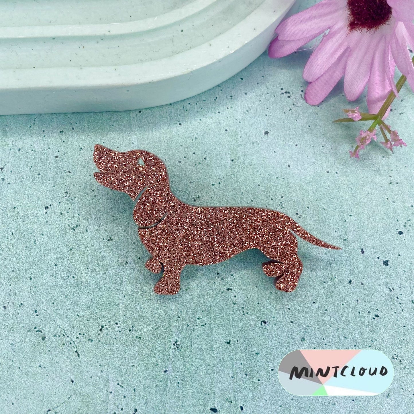 Dachshund Brooch - Various Colours From Mintcloud Studio, an online jewellery store based in Adelaide South Australia