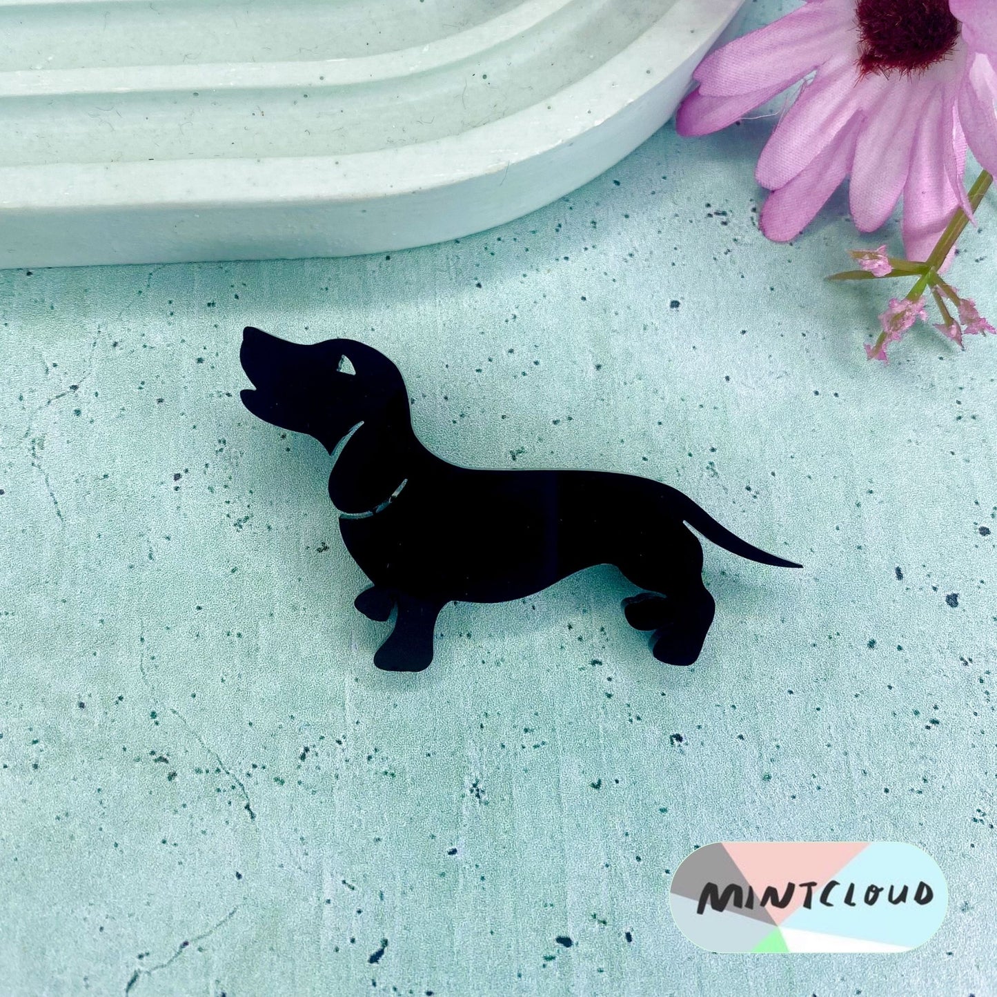 Dachshund Brooch - Various Colours From Mintcloud Studio, an online jewellery store based in Adelaide South Australia
