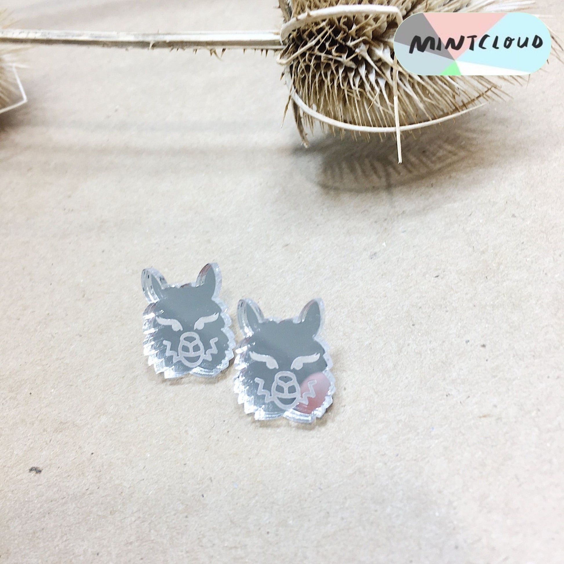 Alpaca Face Studs - Various Colours From Mintcloud Studio, an online jewellery store based in Adelaide South Australia