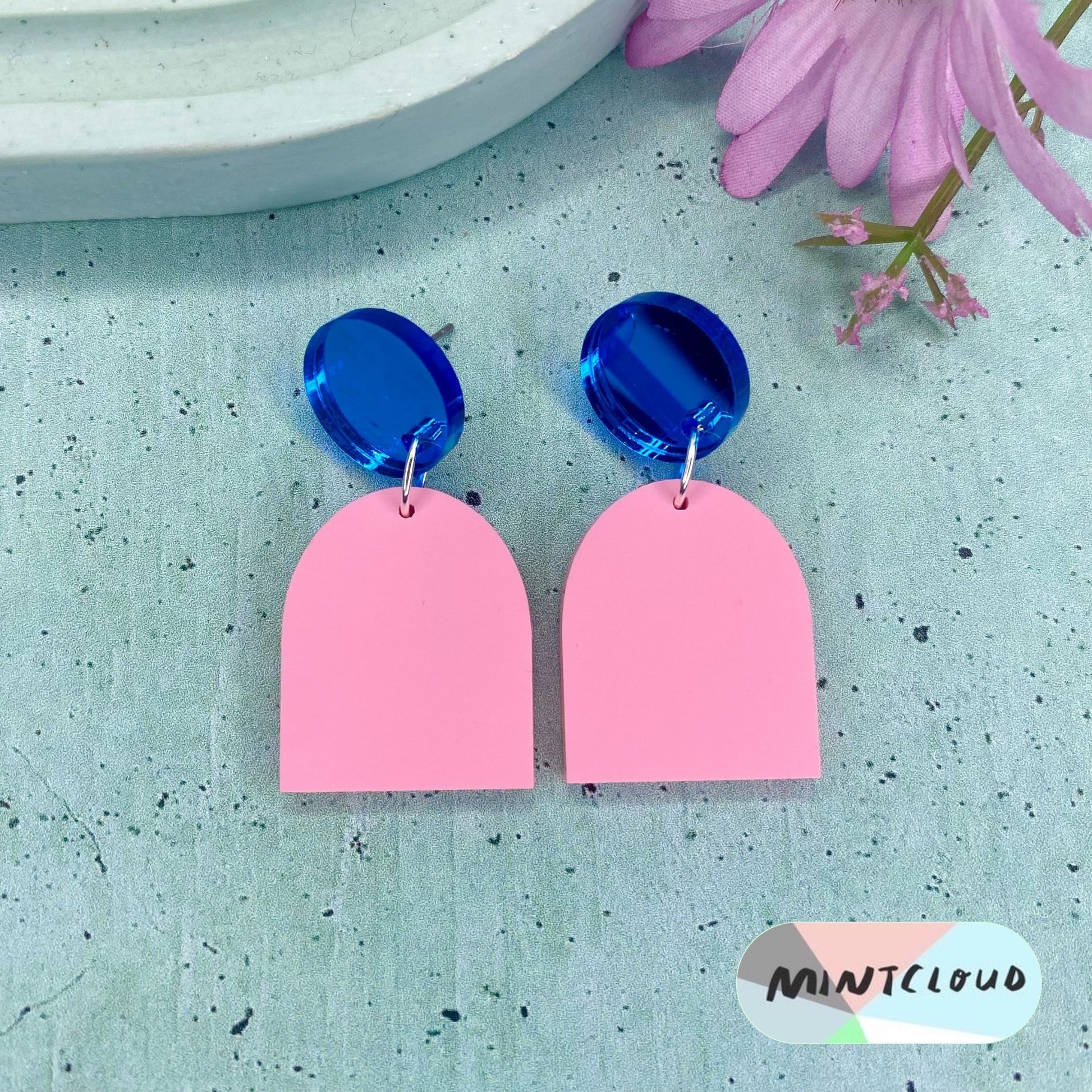 Hygge Stud Top Dangles - Various Colours From Mintcloud Studio, an online jewellery store based in Adelaide South Australia