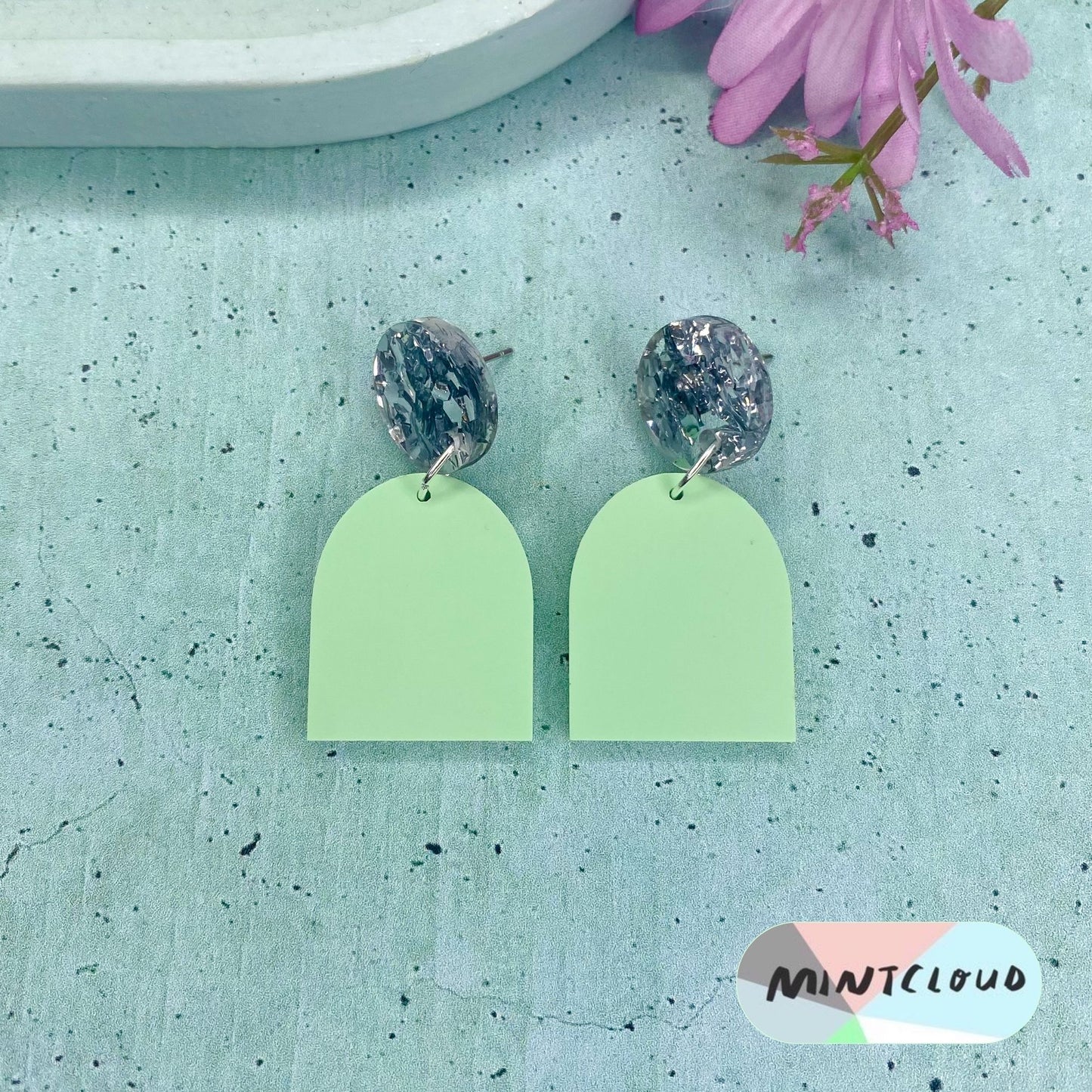 Hygge Stud Top Dangles - Various Colours From Mintcloud Studio, an online jewellery store based in Adelaide South Australia