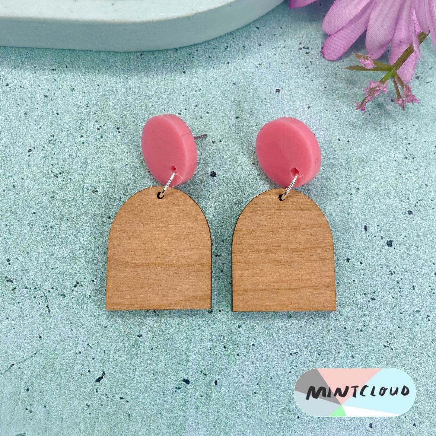 Hygge Stud Top Dangles - Various Colours From Mintcloud Studio, an online jewellery store based in Adelaide South Australia