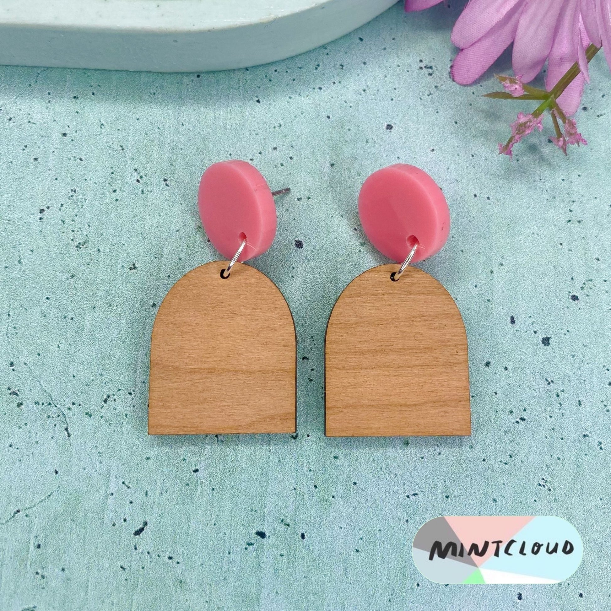Hygge Stud Top Dangles - Various Colours From Mintcloud Studio, an online jewellery store based in Adelaide South Australia