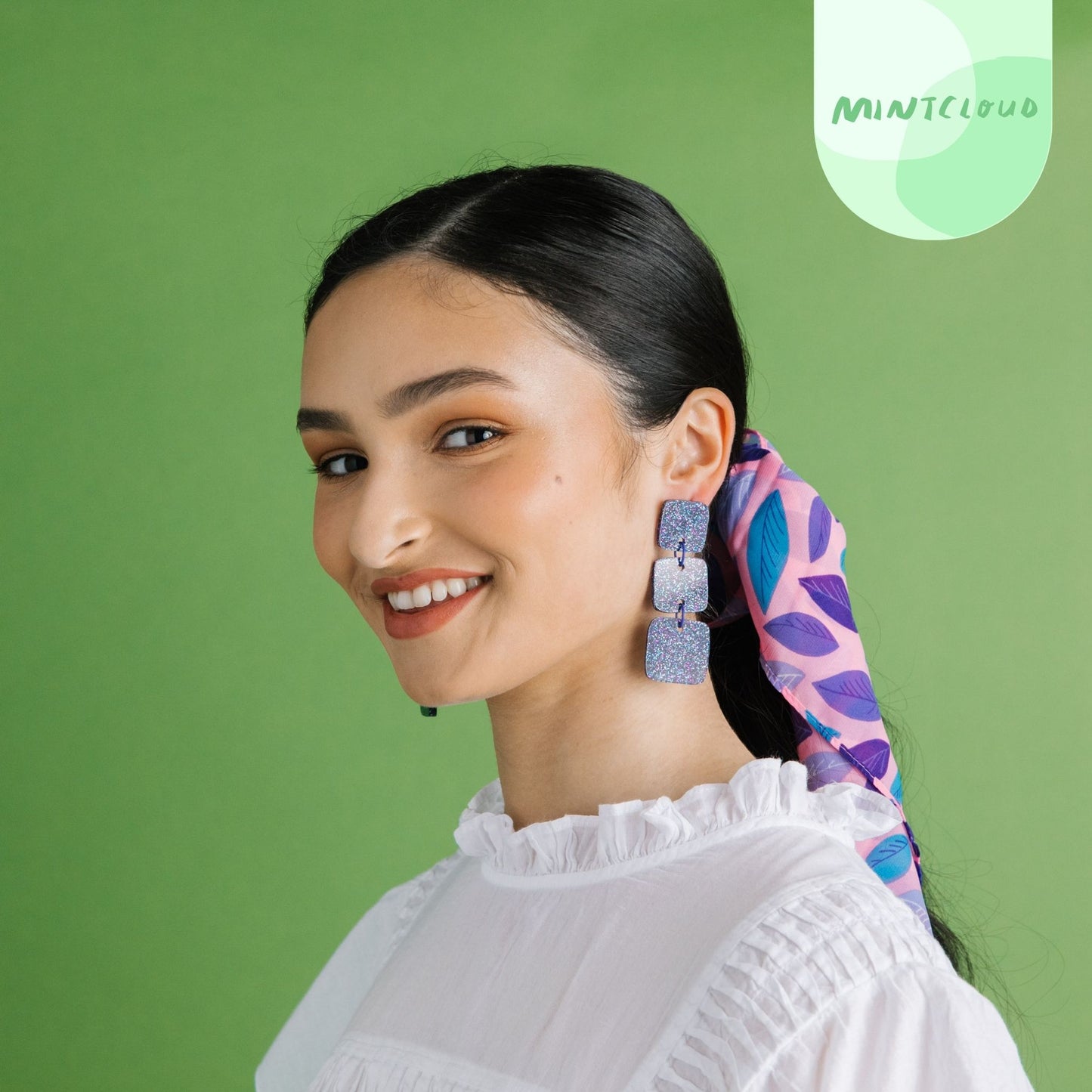 Square Triplets Dangles - Various Colours