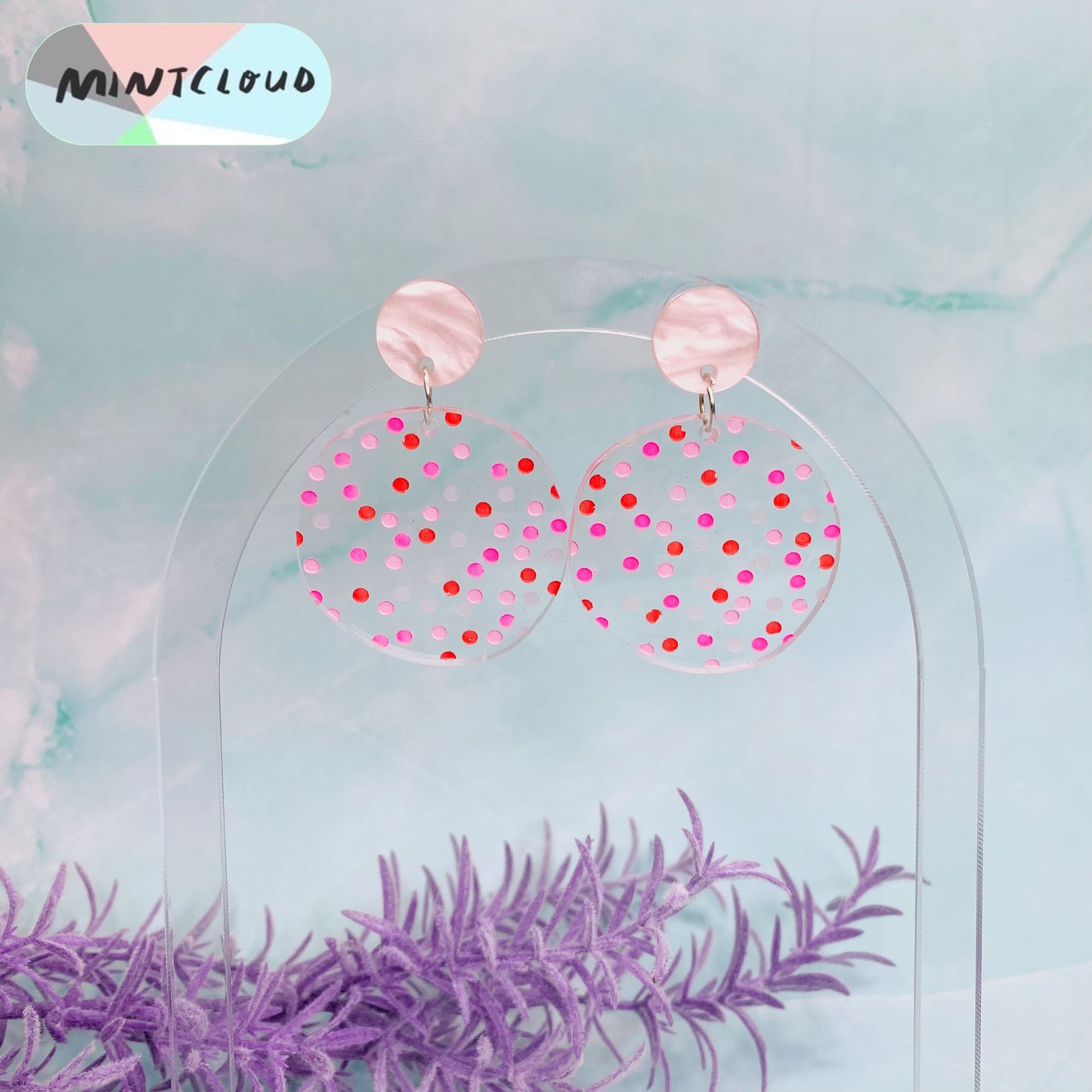 Confetti Dot Dangles - Various Colours From Mintcloud Studio, an online jewellery store based in Adelaide South Australia