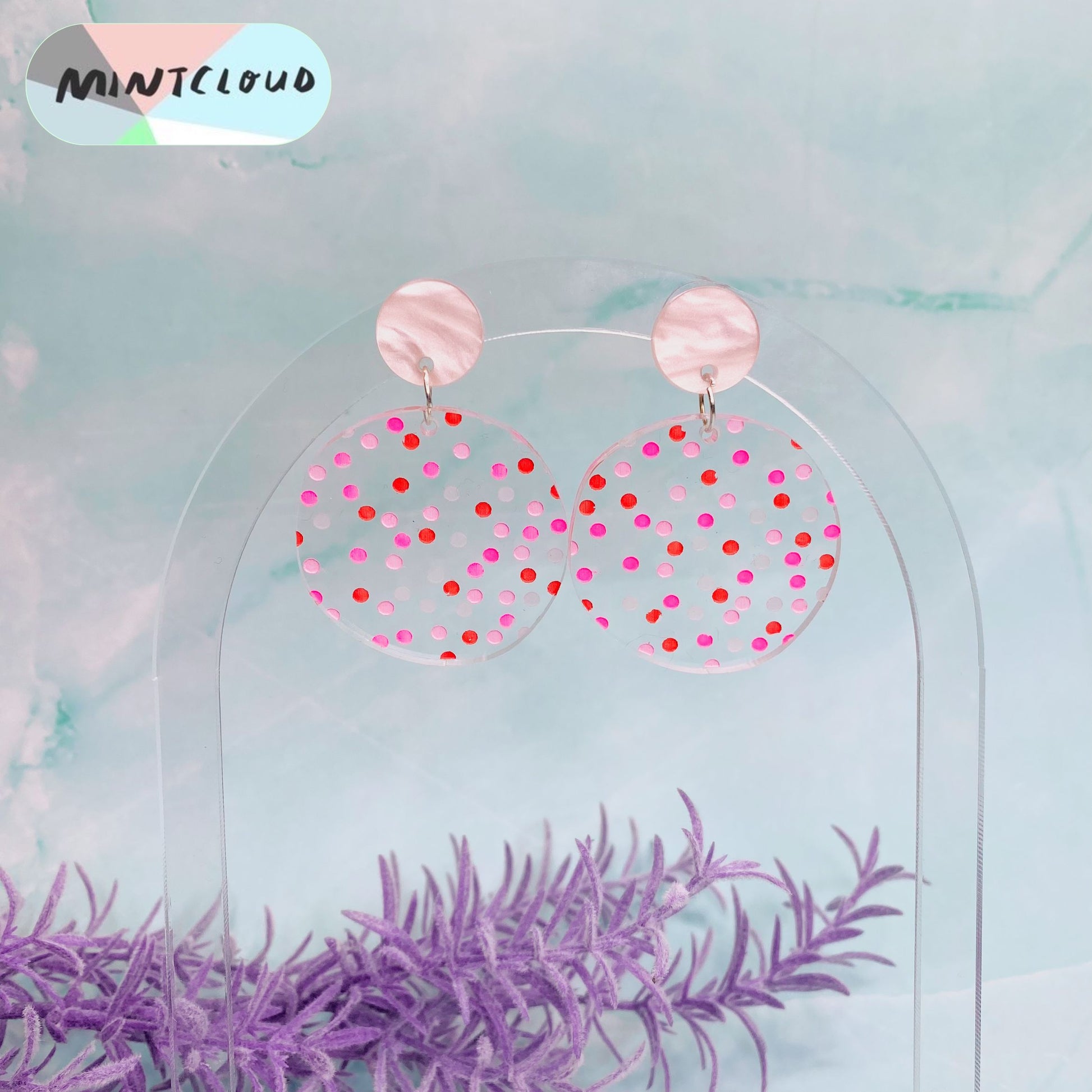 Confetti Dot Dangles - Various Colours From Mintcloud Studio, an online jewellery store based in Adelaide South Australia